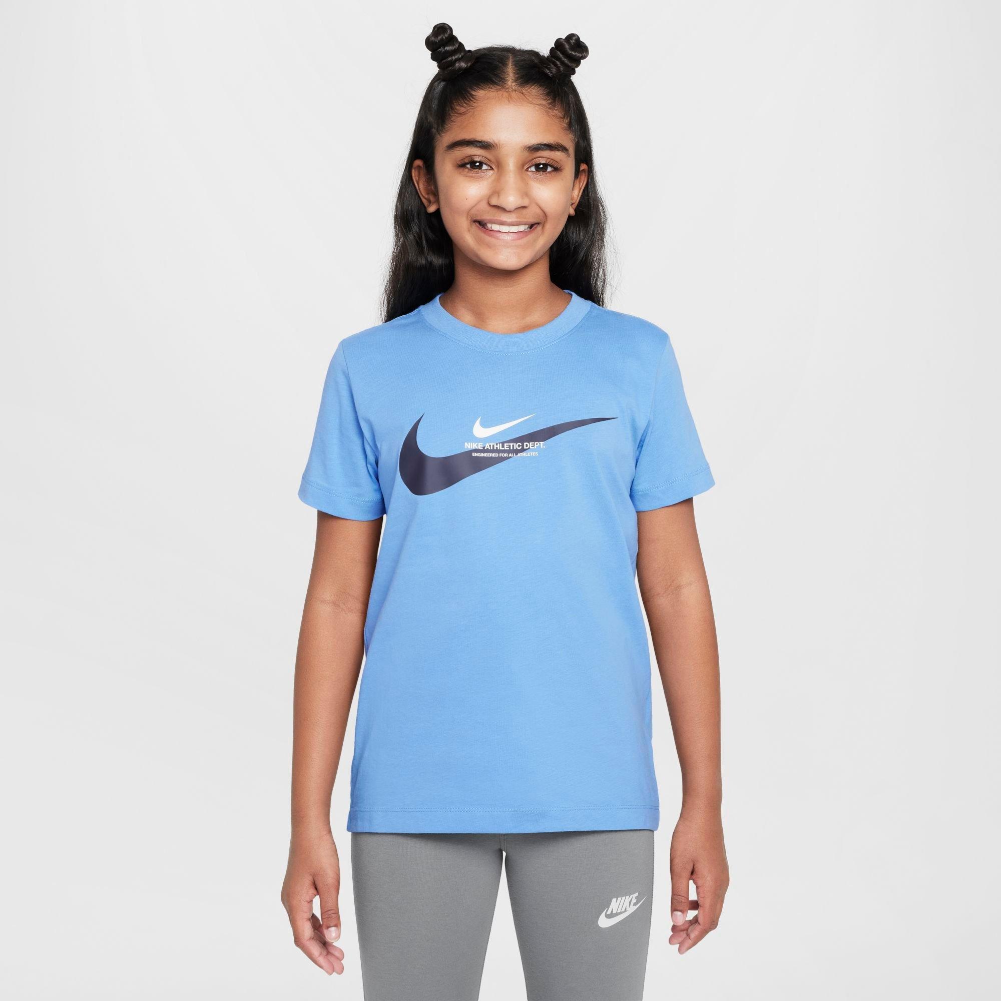 Nike Kids' Sportswear T-Shirt in Blue/Beyond Blue Size Large 100% Cotton