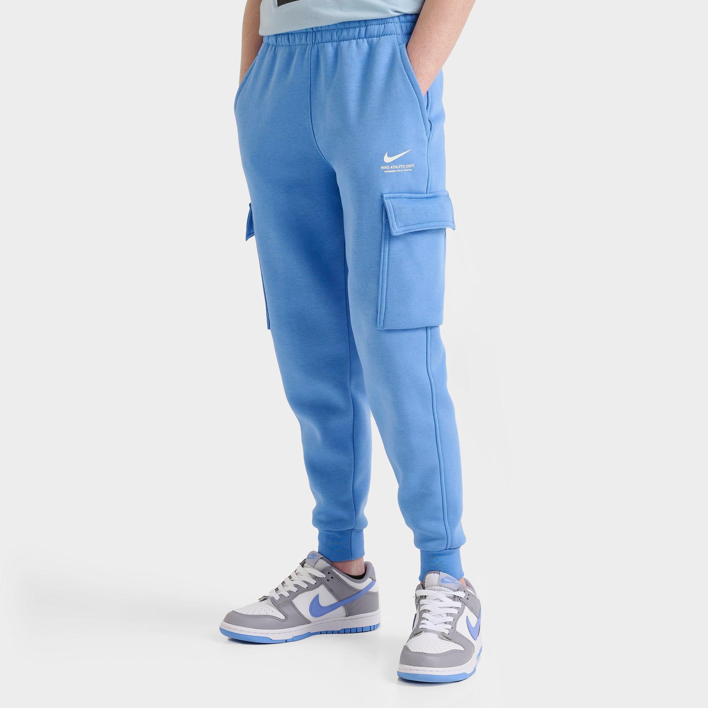 Nike Kids' Sportswear Fleece Cargo Jogger Pants in Blue/Beyond Blue Size XL Cotton/Polyester/Fleece