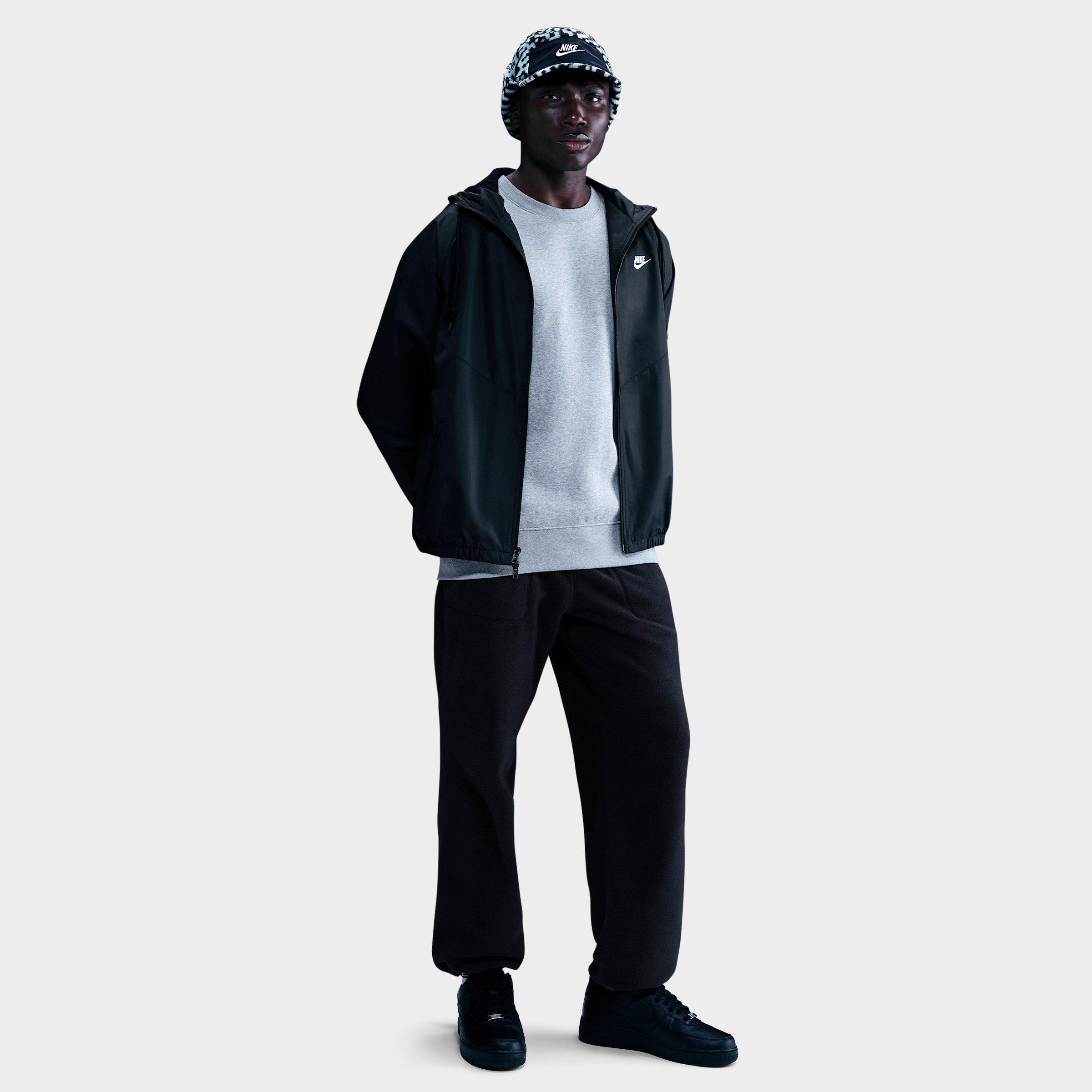 Nike Men's Windrunner Lined Jacket in Black/White Size: XXL Tall