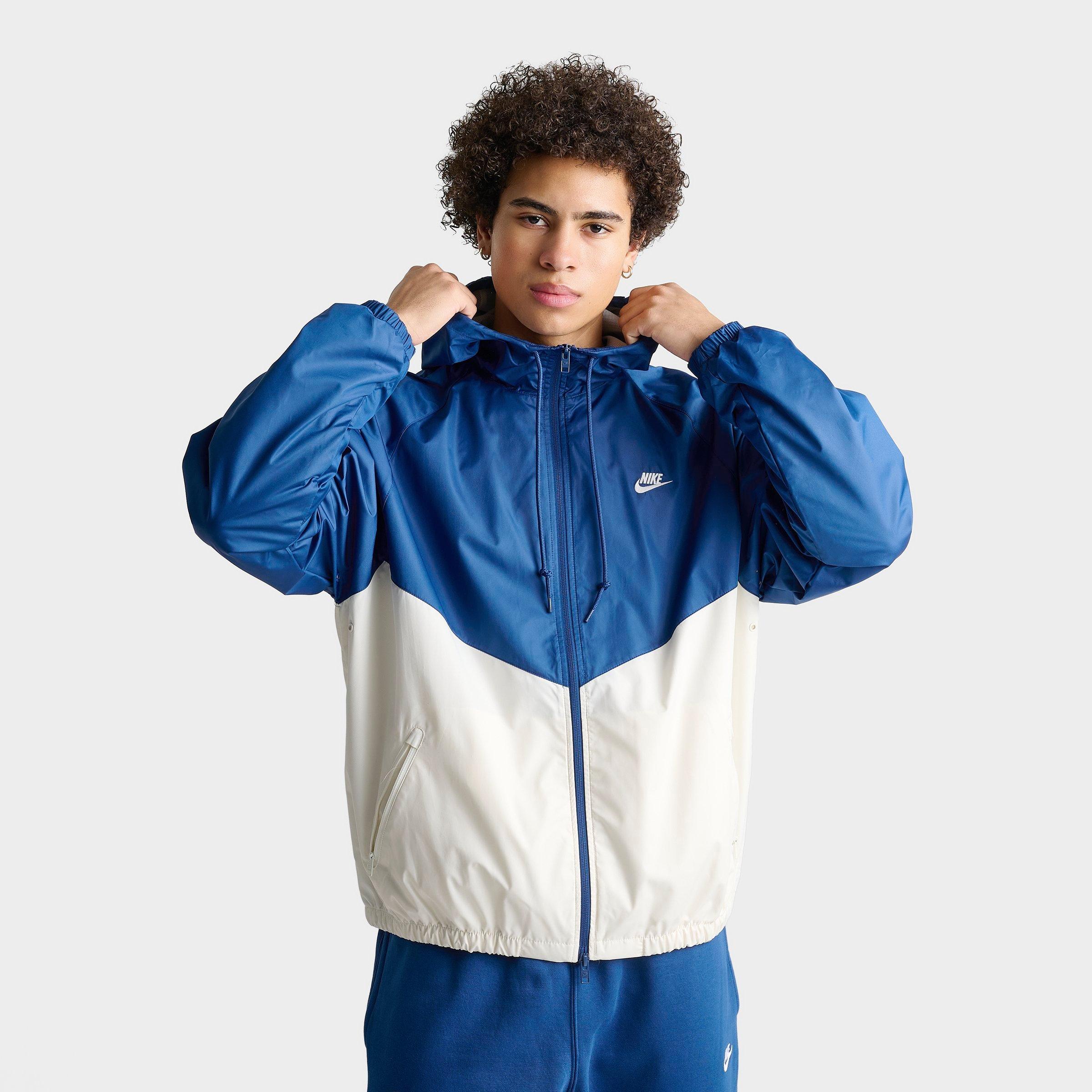 Nike Men's Windrunner Lined Jacket in Court Blue/Sail/Sail Size: Small