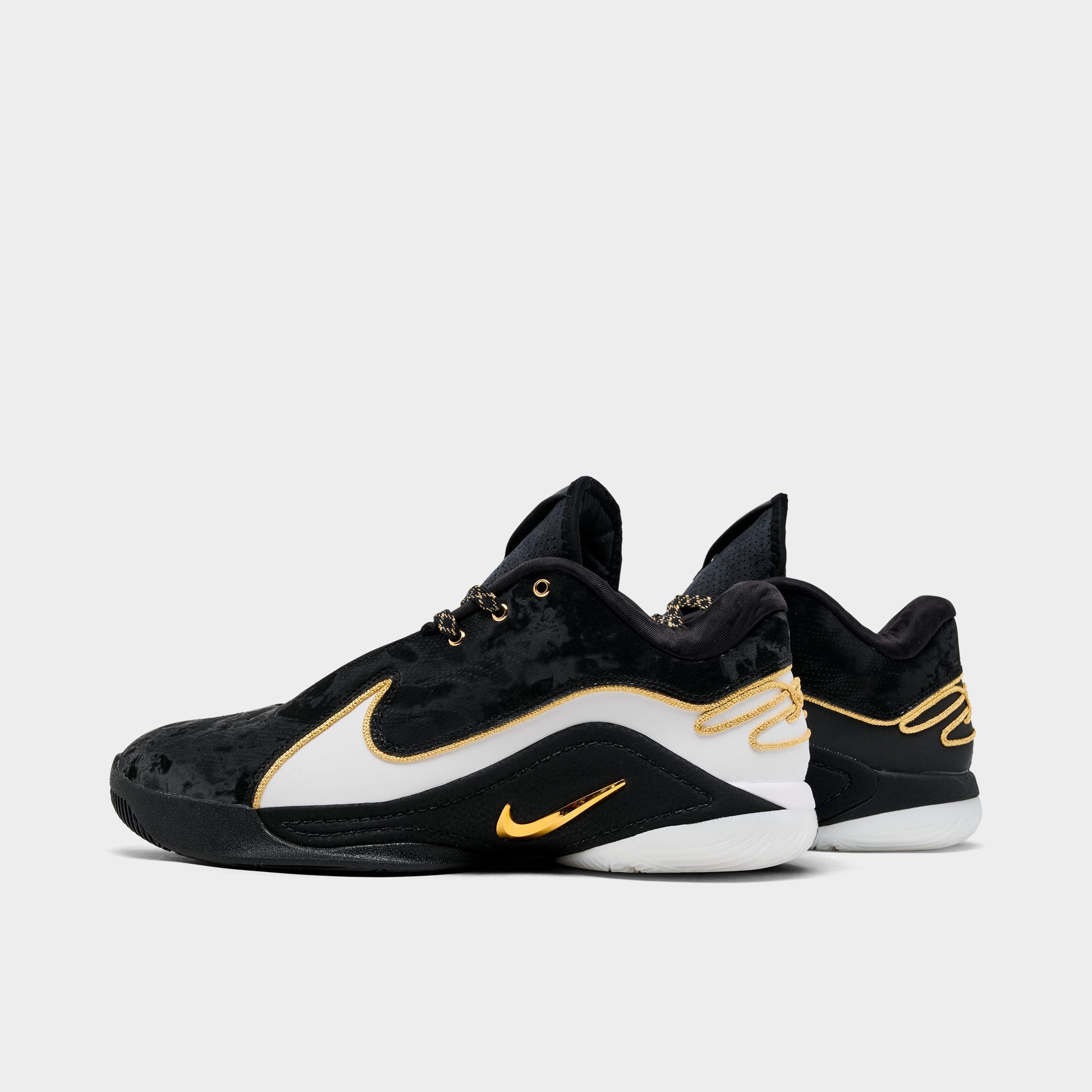 Nike Men's LeBron 22 Basketball Shoes in White/Metallic Gold/Black Size: 7.5