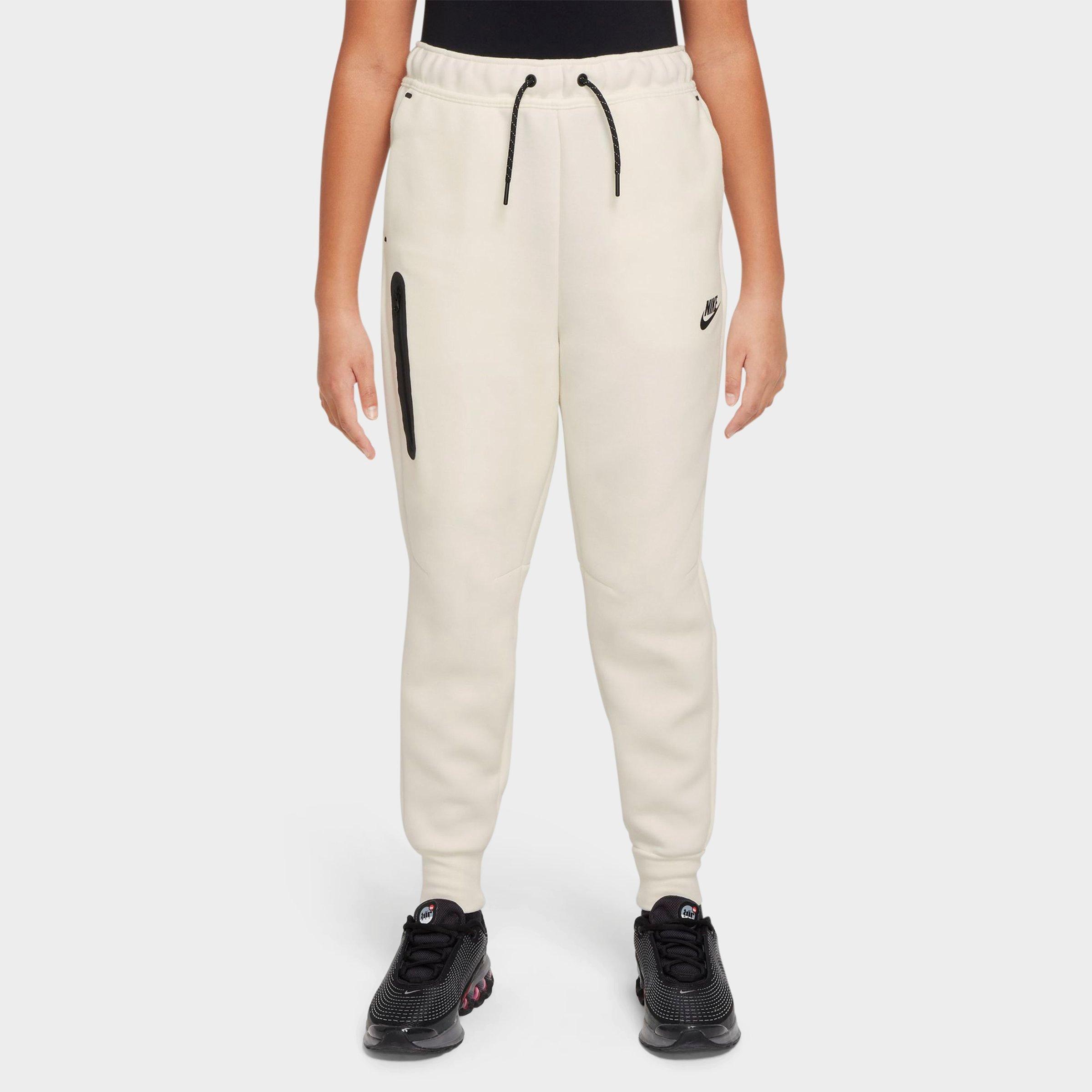 Nike Women's  Sportswear Tech Fleece Girls' Jogger Pants In Sail/black/black/black