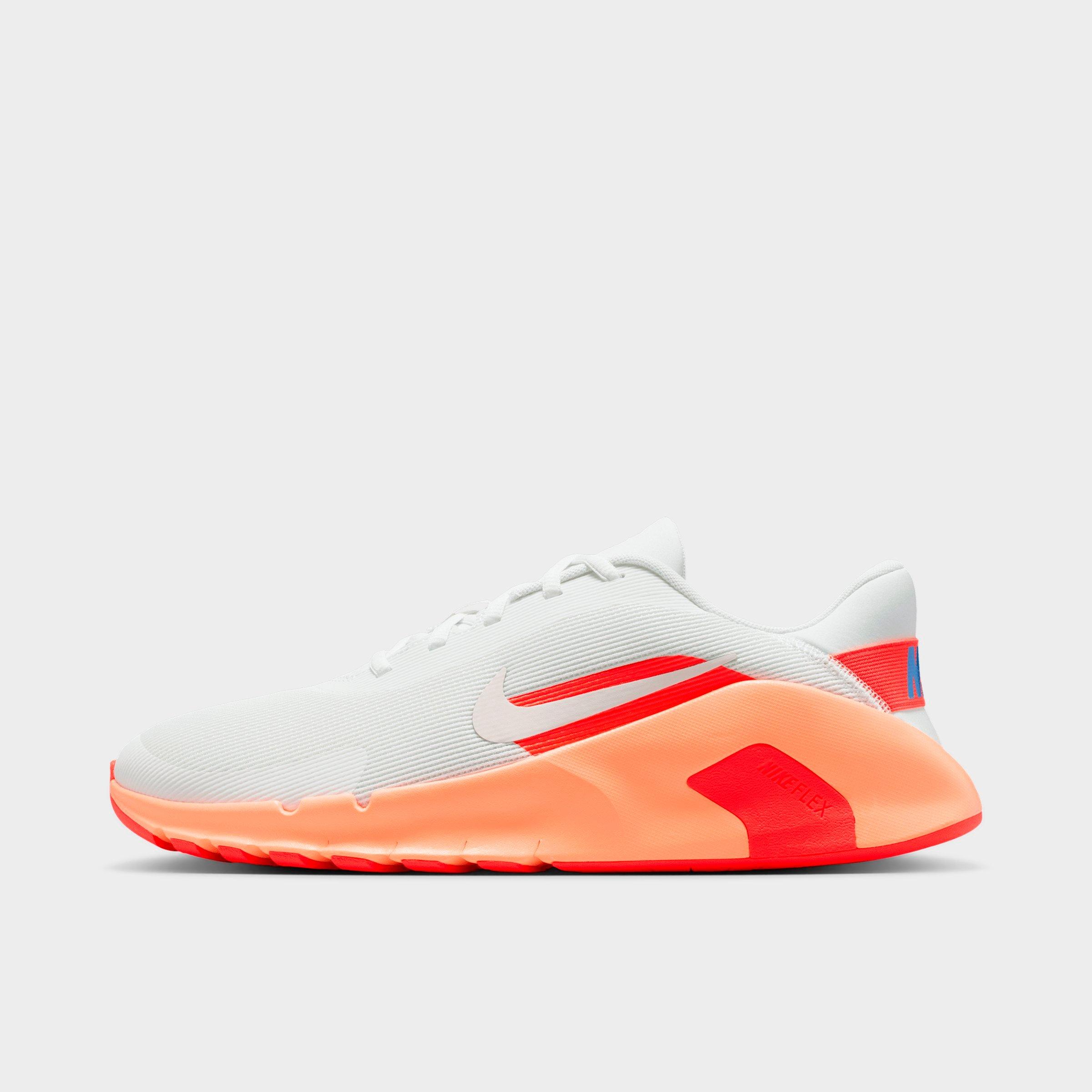 Nike Men's Flex Train Training Shoes in Summit White/Orange Pulse/Hot Lava Size: 6.0