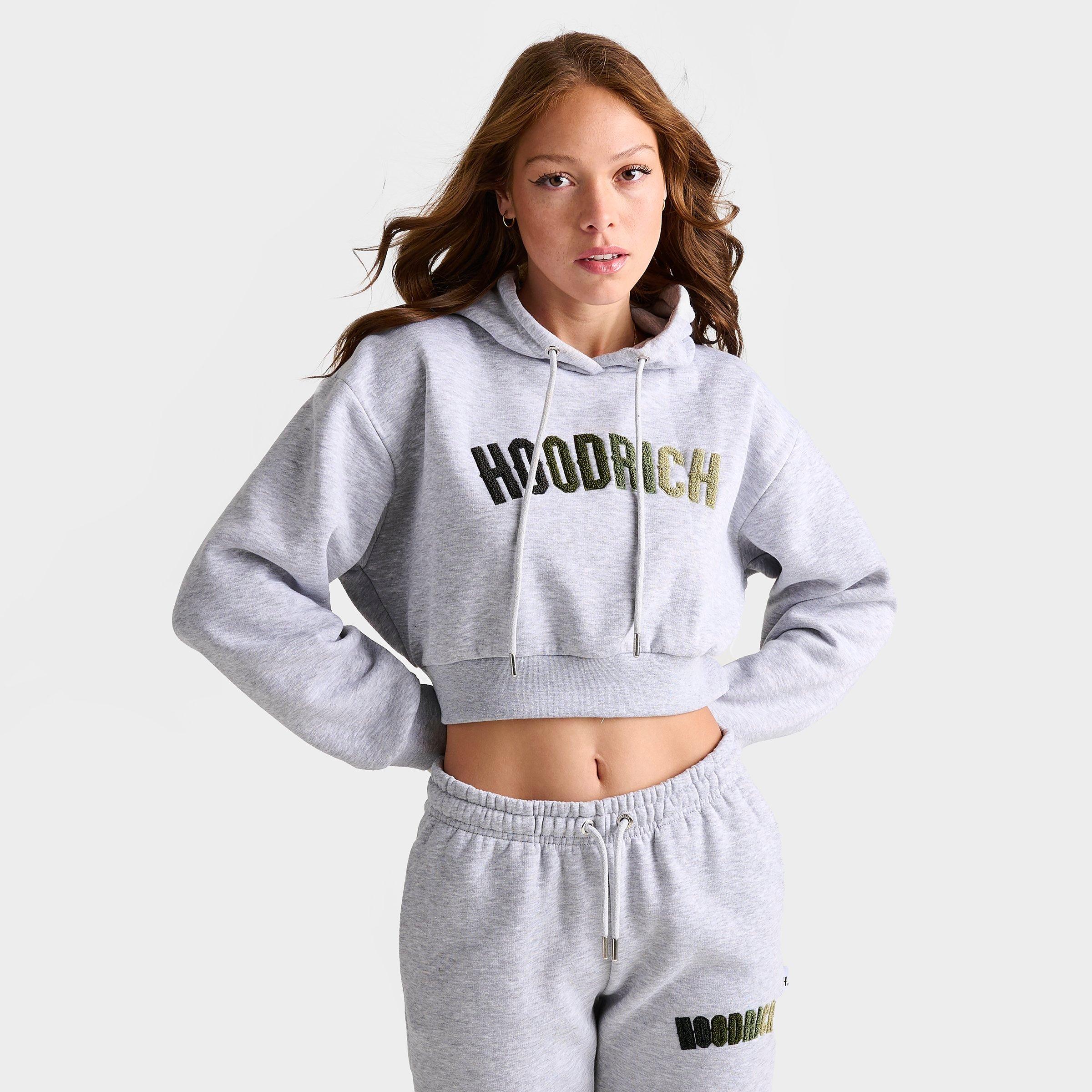 Hoodrich Women's Kraze Cropped Hoodie In Dark Grey Heather