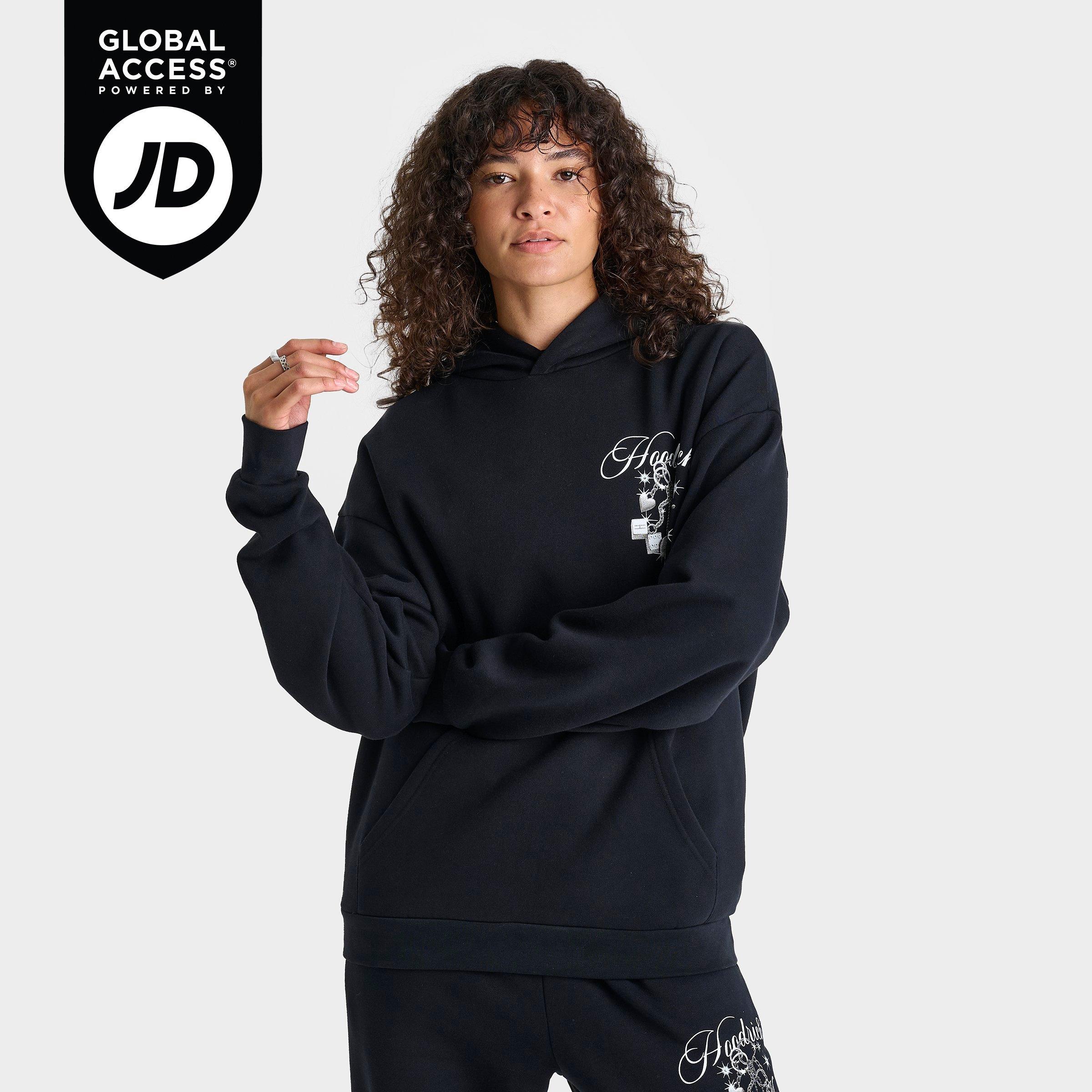 Hoodrich Women's Lyra Oversized Hoodie in Black/White Size: XS