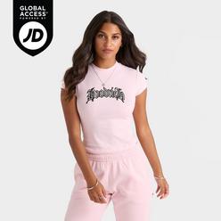 HOODRICH☆OG ヒート スクリプト Tシャツ Women's Hoodrich Denim Script Slim Crop T-Shirt | Finish Line