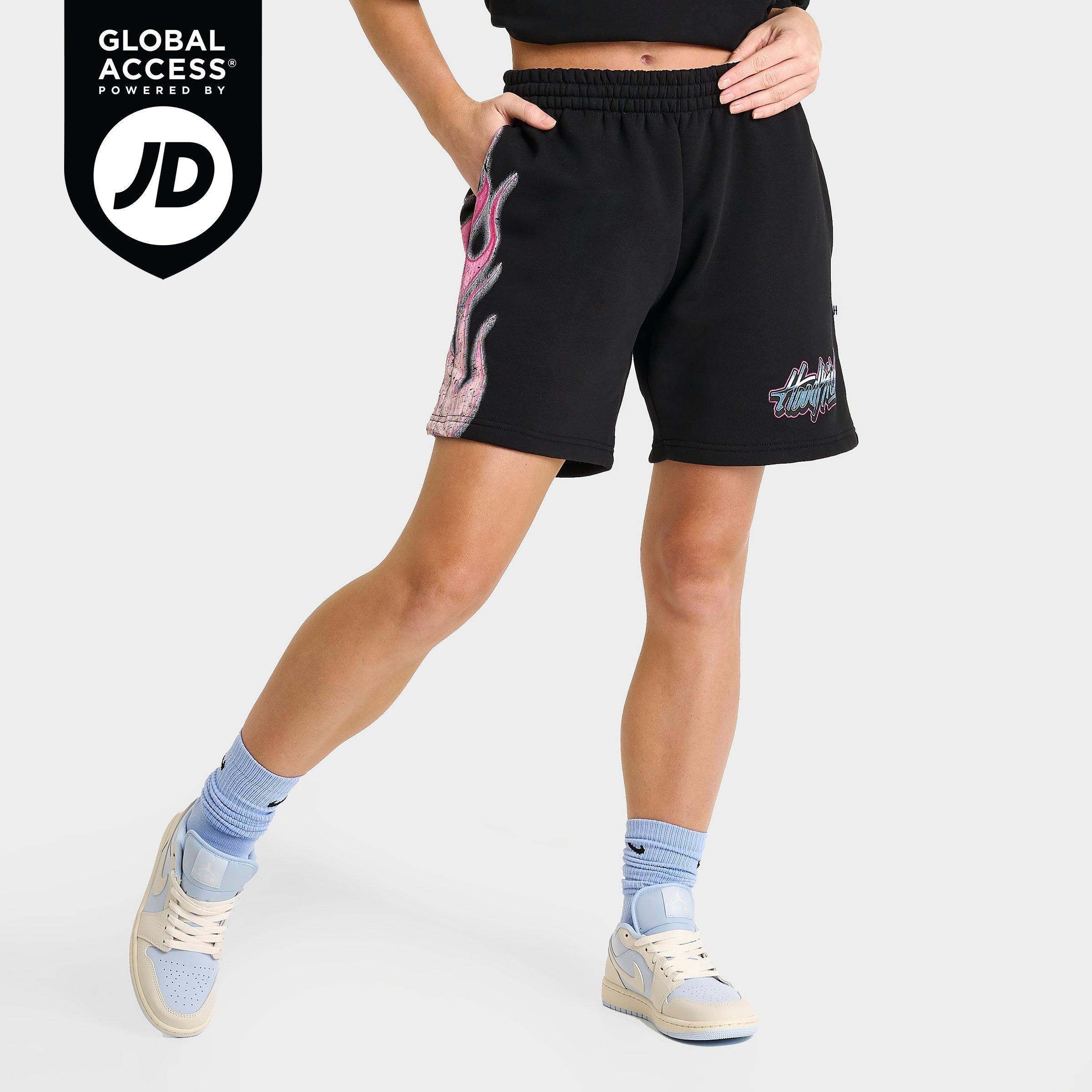 Hoodrich Women's Heart Dice Shorts in Black/Black Size Small Cotton