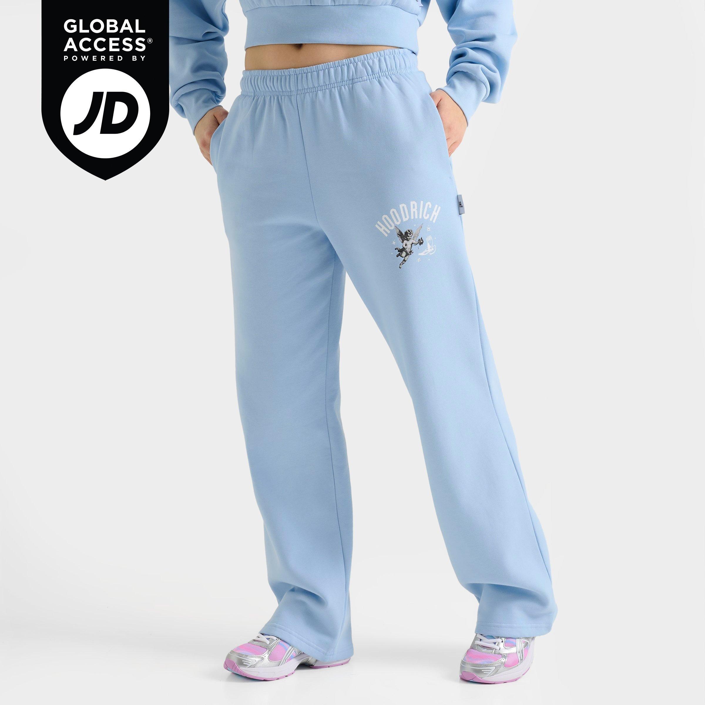 Hoodrich Women's Grace Wide Leg Jogger Pants in Clear Sky Size: XS
