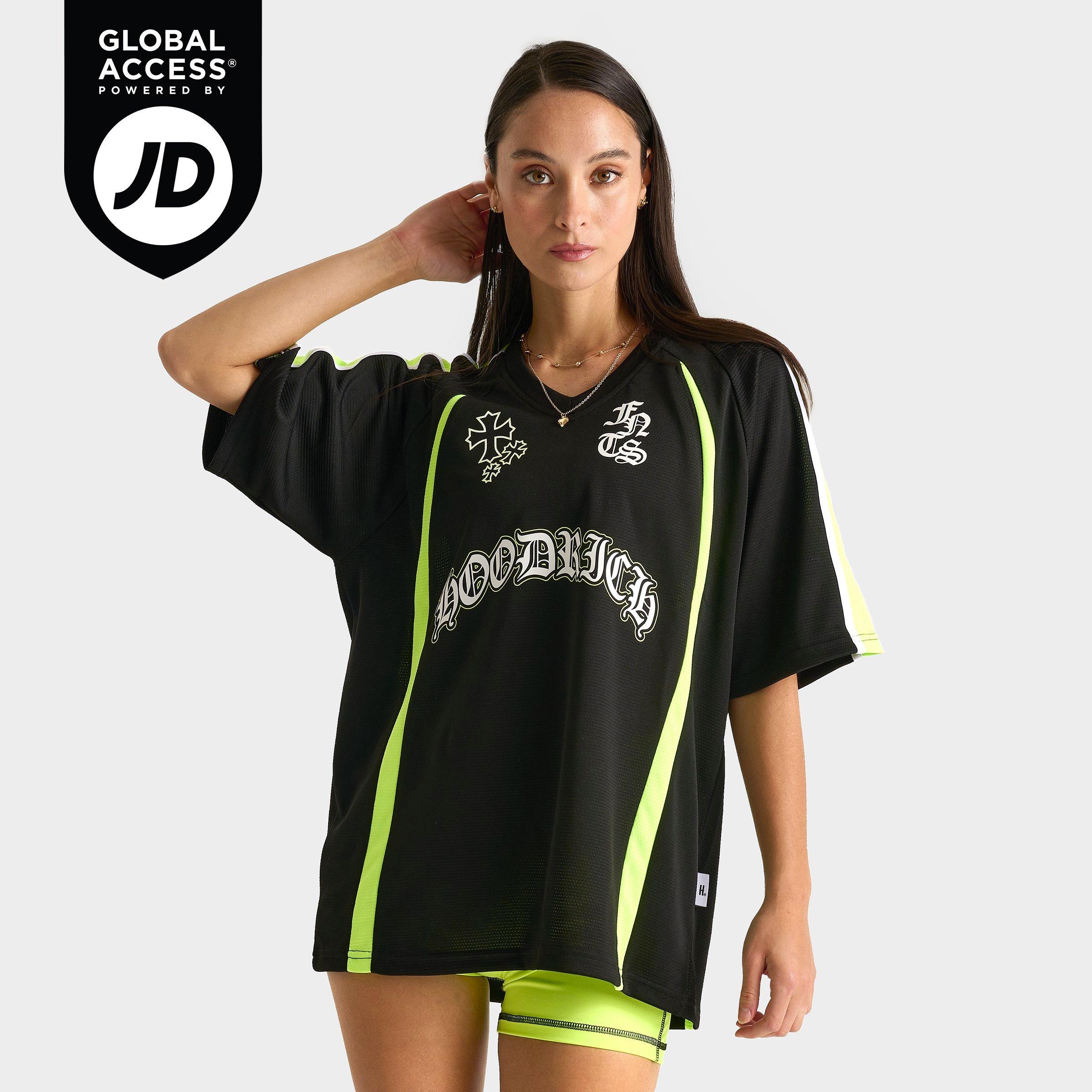 Hoodrich Women's Gothic Oversized Jersey in Black/Neon Green Size: XS