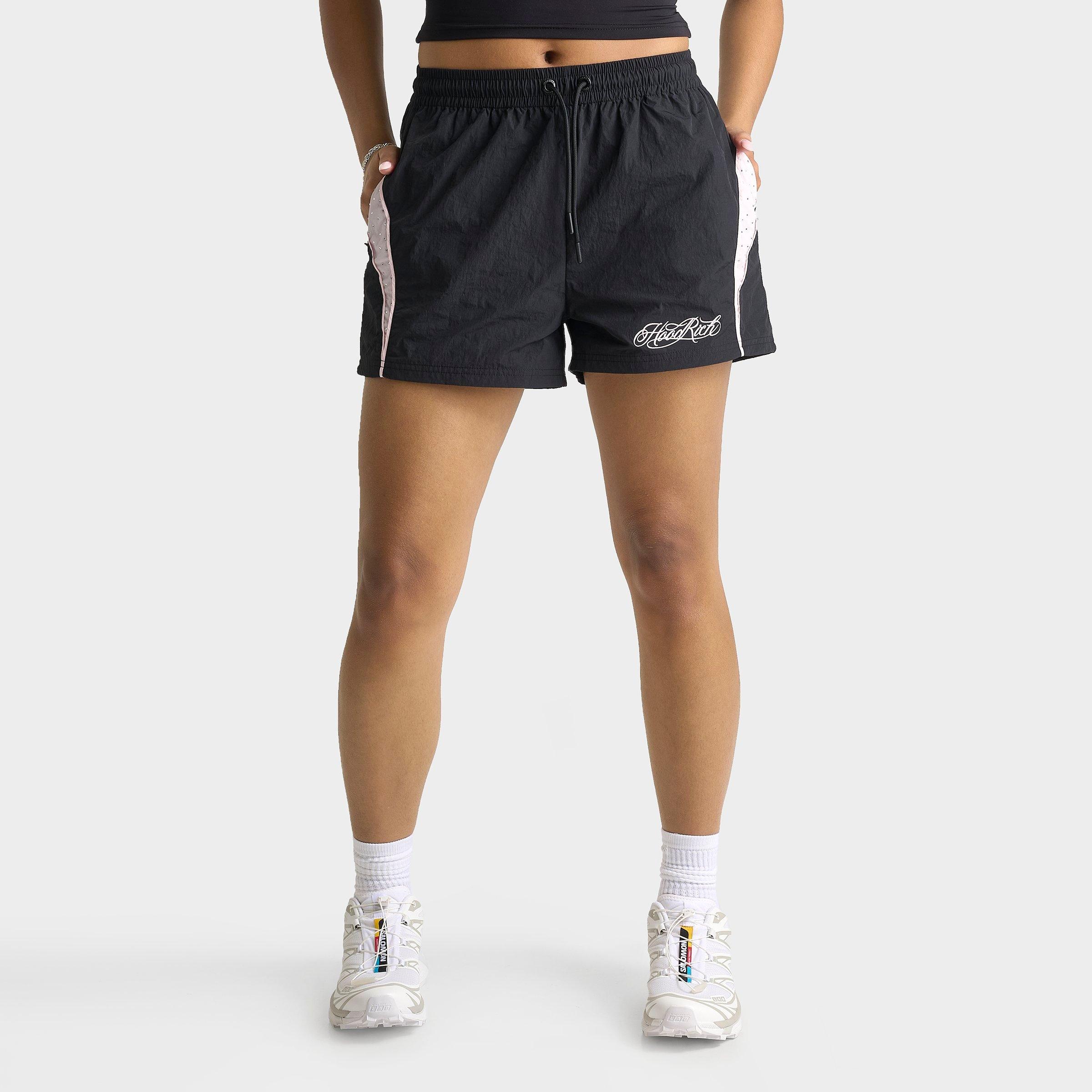 Hoodrich Women's Korbut Rhinestone Woven Shorts in Black/Festival Bloom Size: Large