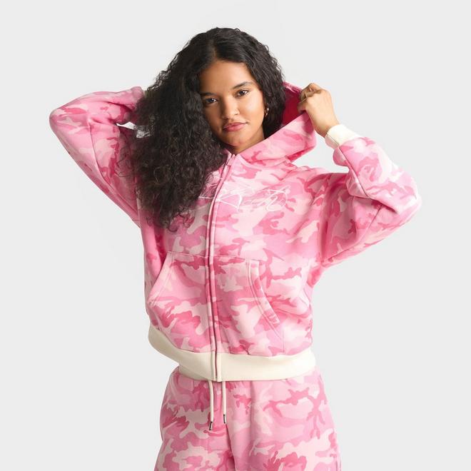 Women's Hoodrich Script Logo Camo Full-Zip Hoodie