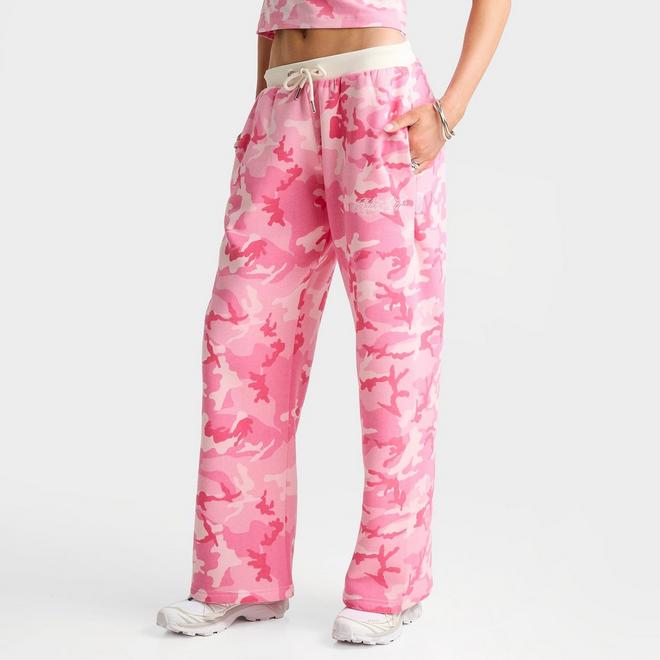 Women's Hoodrich Camo Script Low-Rise Wide Leg Pants