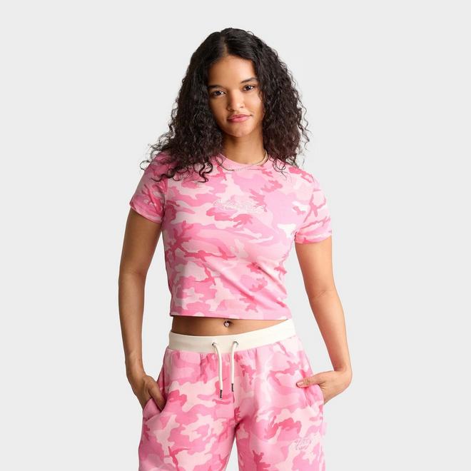 Women's Hoodrich Script Logo Camo Baby T-Shirt 