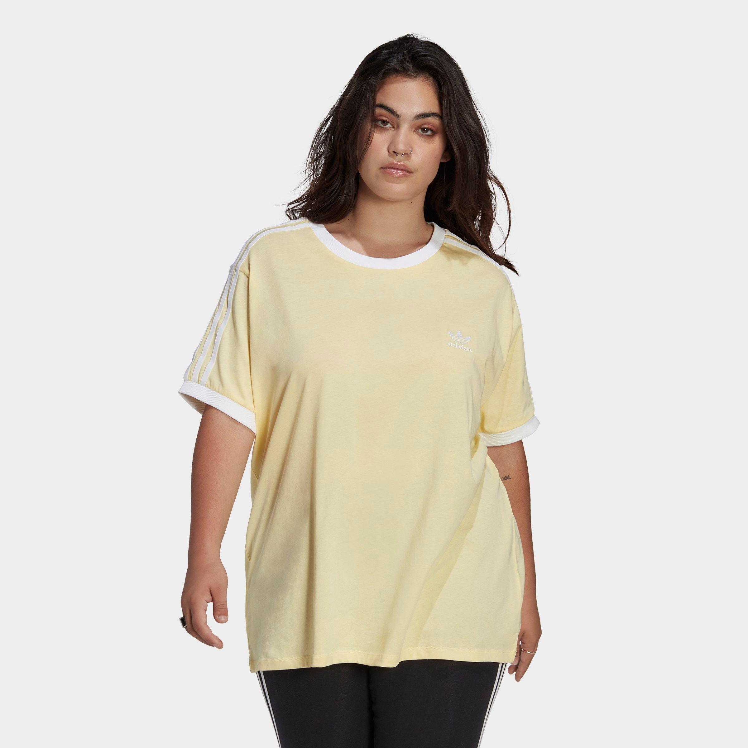 Adidas Originals Adidas Yellow T- (plus shirt Adicolor Classics ModeSens Originals Almost Size) In 3-stripes | Women\'s