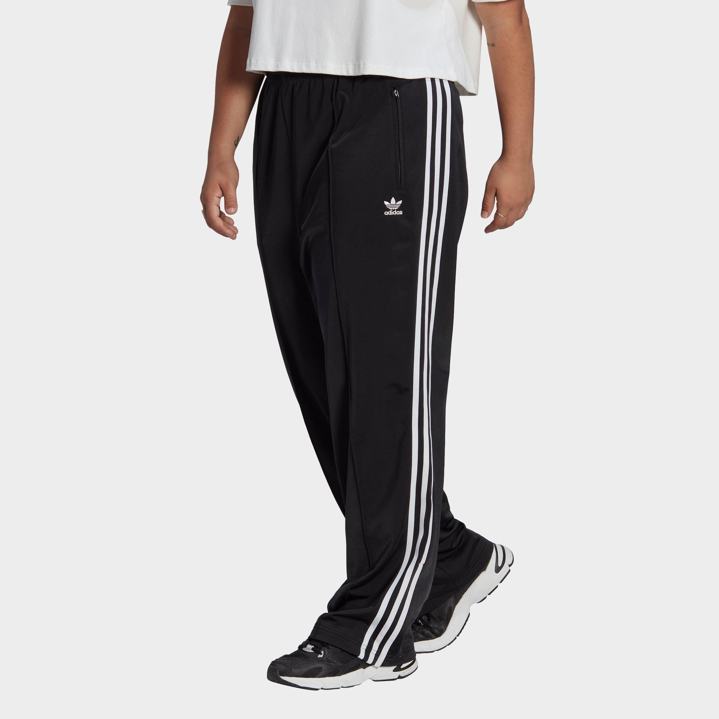 Adidas Originals Straight Trousers With Elastic Waistband And Side Stripes In Black