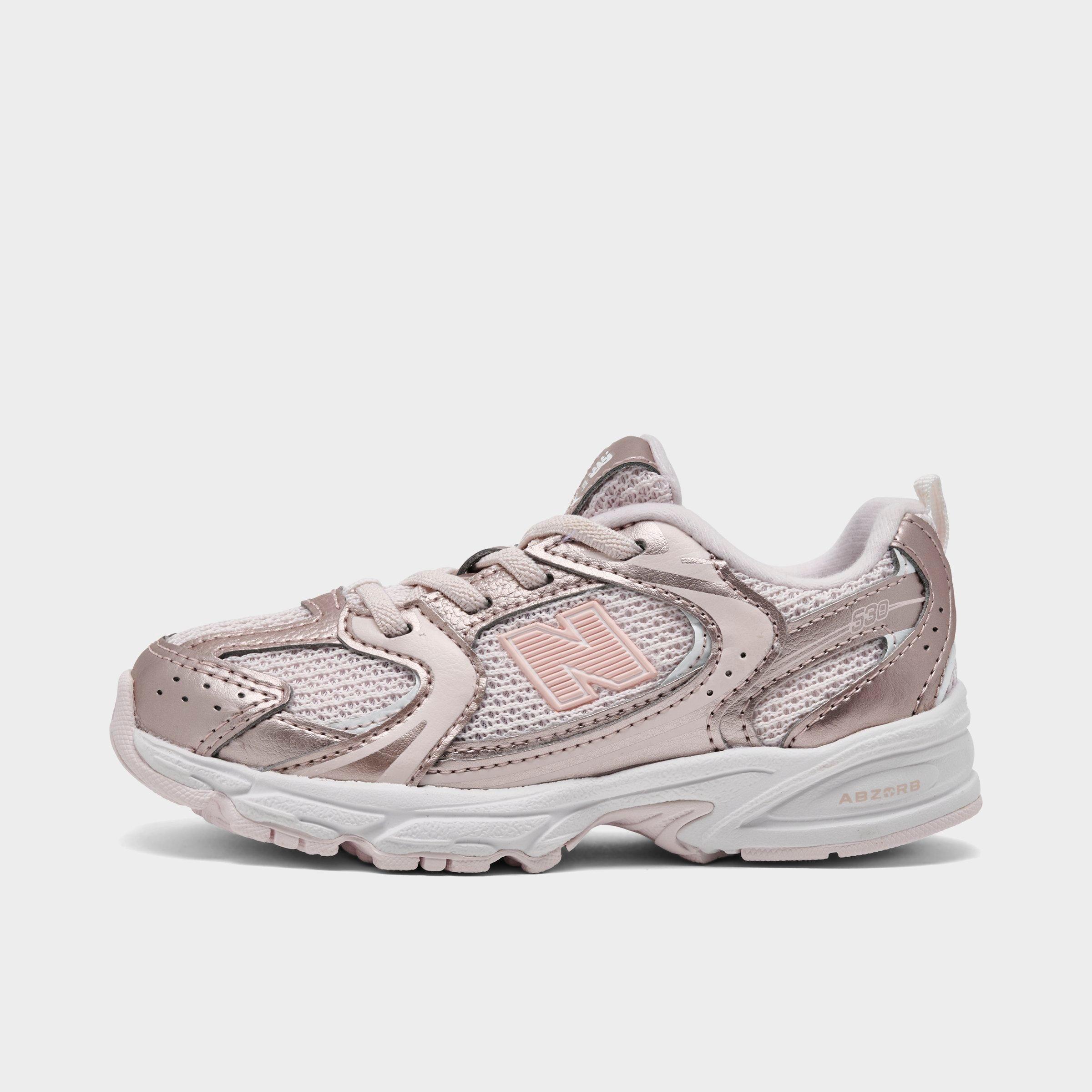 New Balance Girls' Toddler 530 Casual Shoes in Shell Pink/Pink Satin Size: 7.0