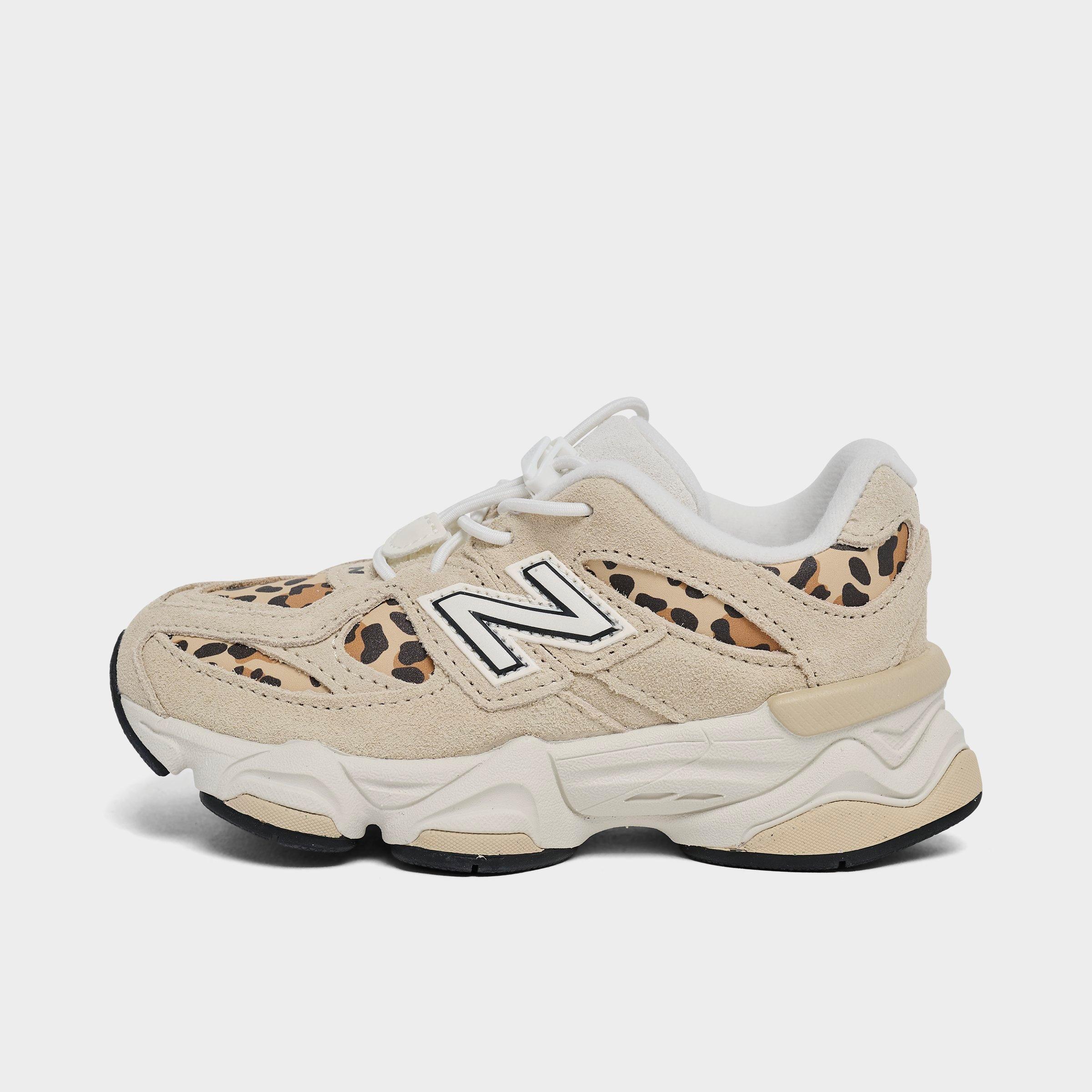 New Balance Girls' Toddler 9060 Casual Shoes in Beige Leopard Size: 6.0