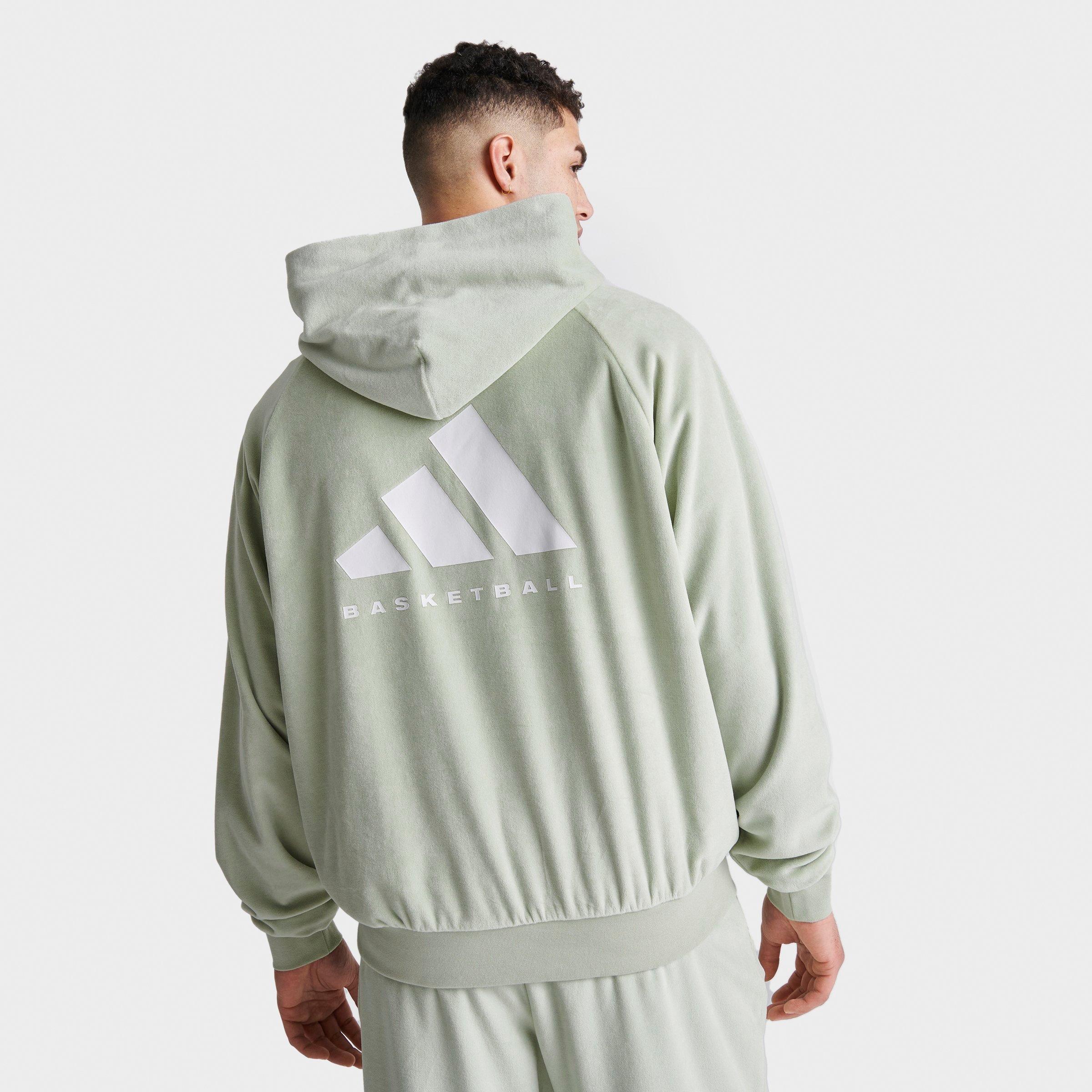 Adidas green velour online hoodie