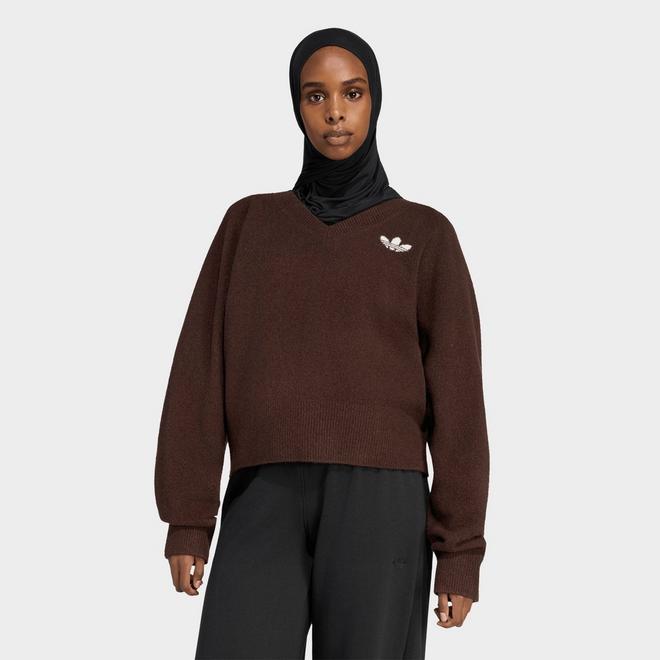 Women's adidas Originals Essentials Knit V-Neck Sweatshirt