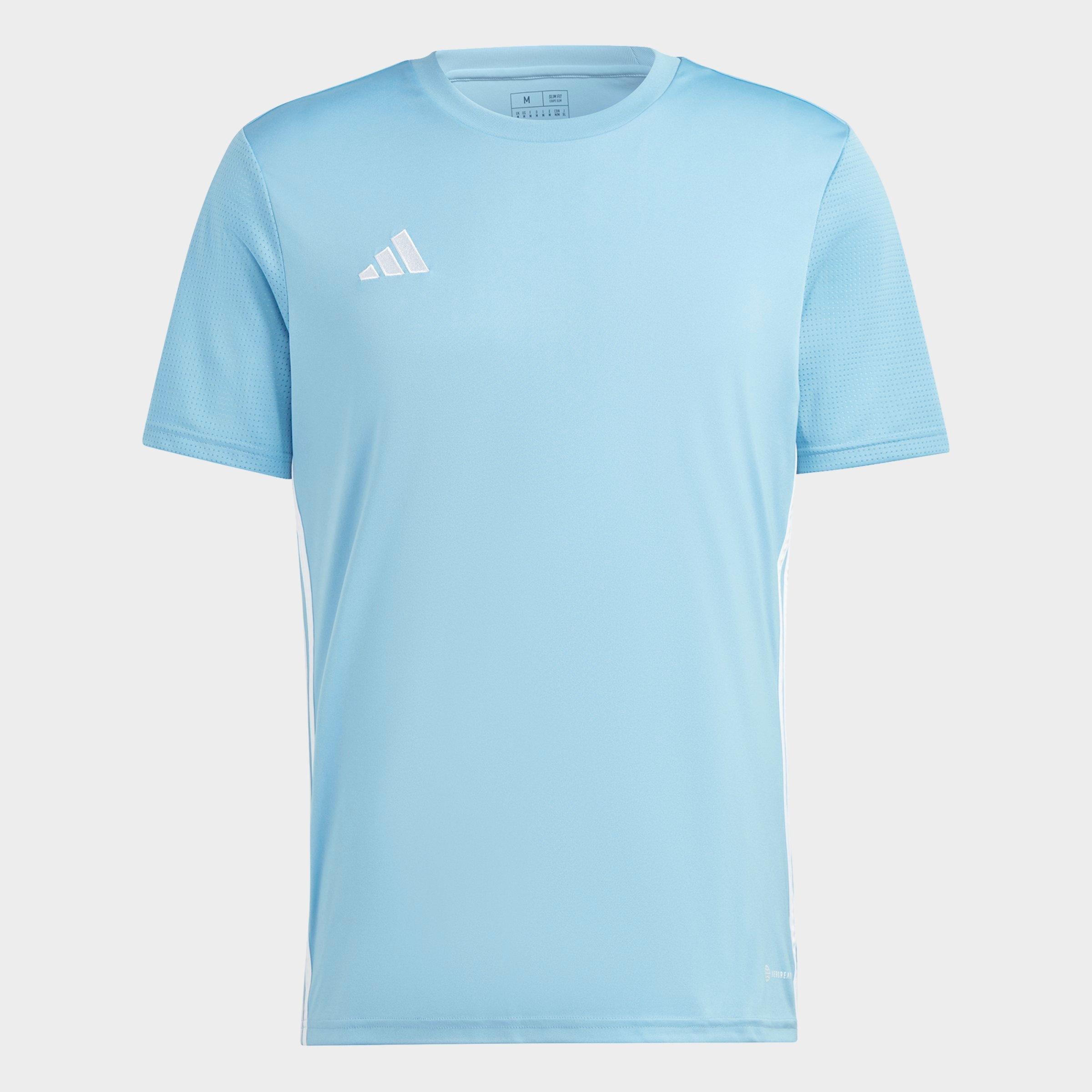 adidas Men's Tabela 23 Soccer Jersey in Team Light Blue/White Size: Small