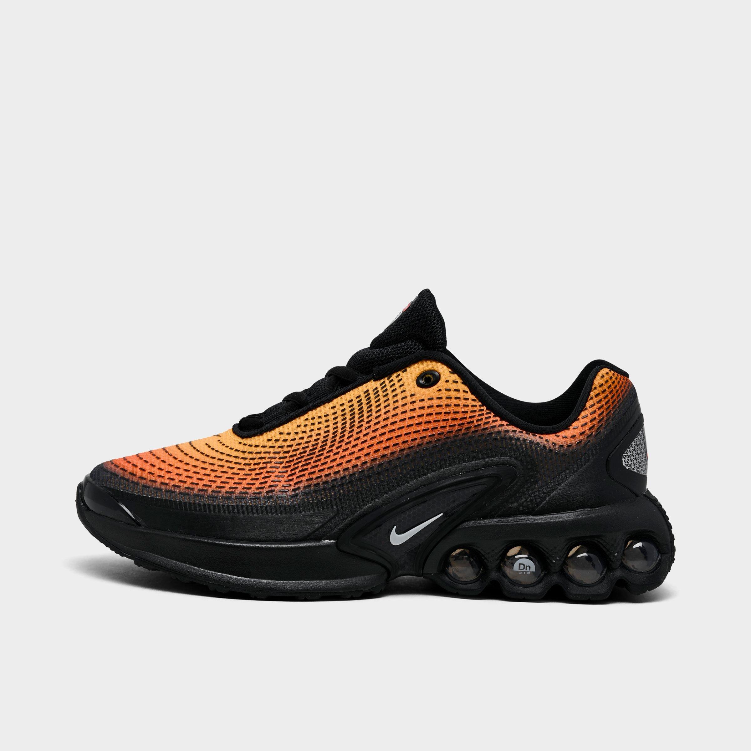 Nike Big Kids' Air Max Dn Casual Shoes (1Y-7Y) in Orange/Black Size 5