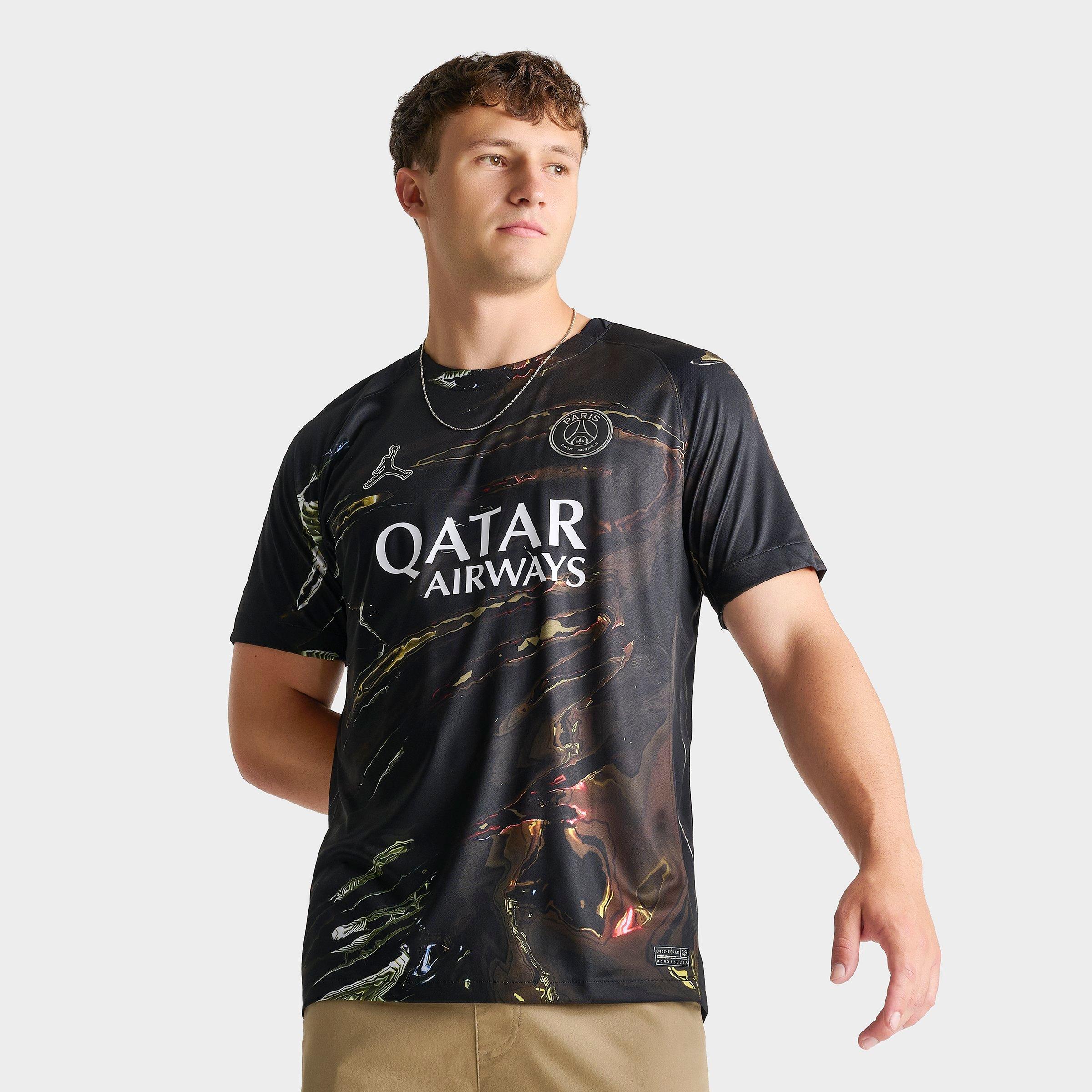 Jordan Men's Paris Saint-Germain 2026 Stadium Night Edition Dri-FIT Replica Soccer Jersey in Black/White Size: XL