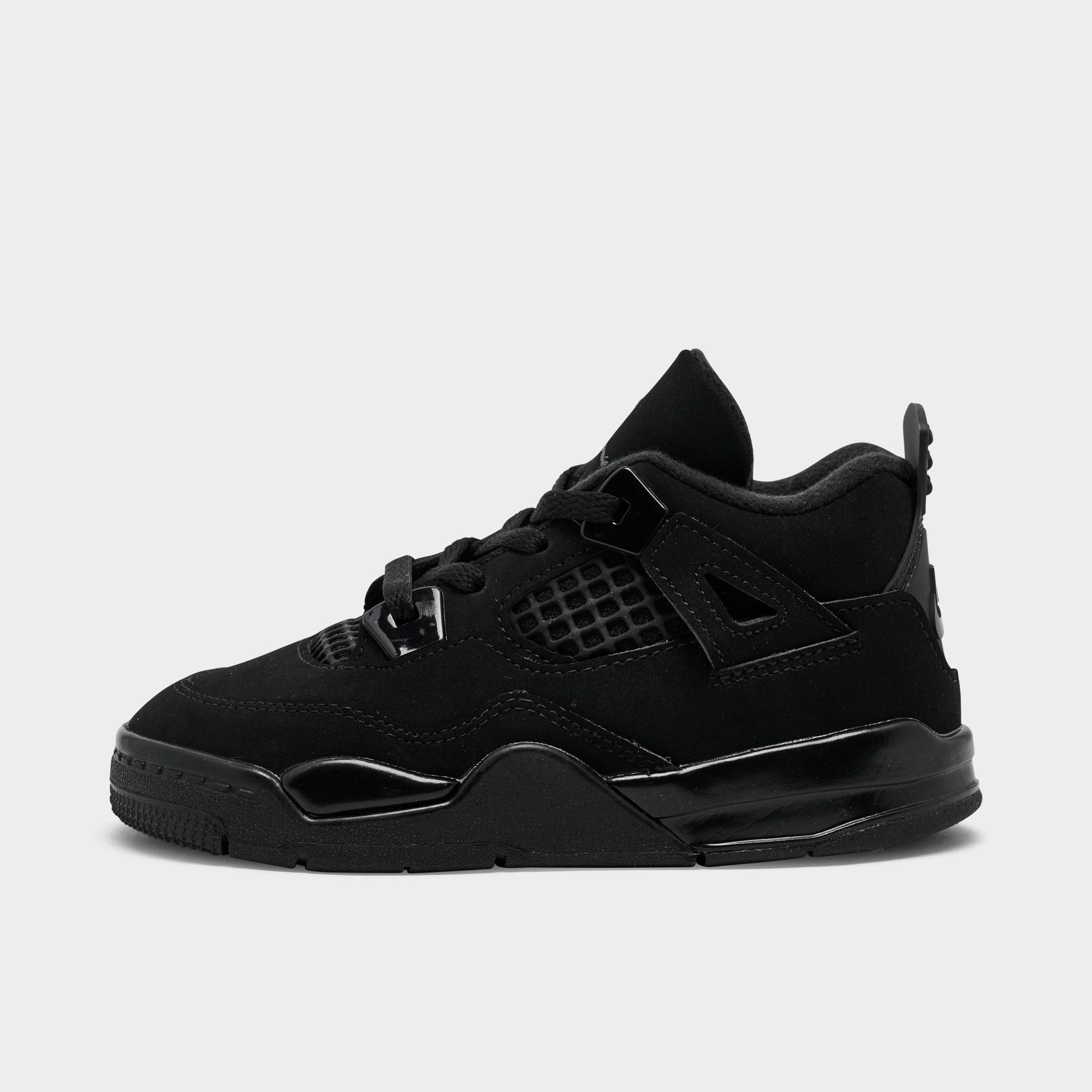Jordan Kids Toddler Air Retro 4 Basketball Shoes in Black/Light Graphite Size: 4.0