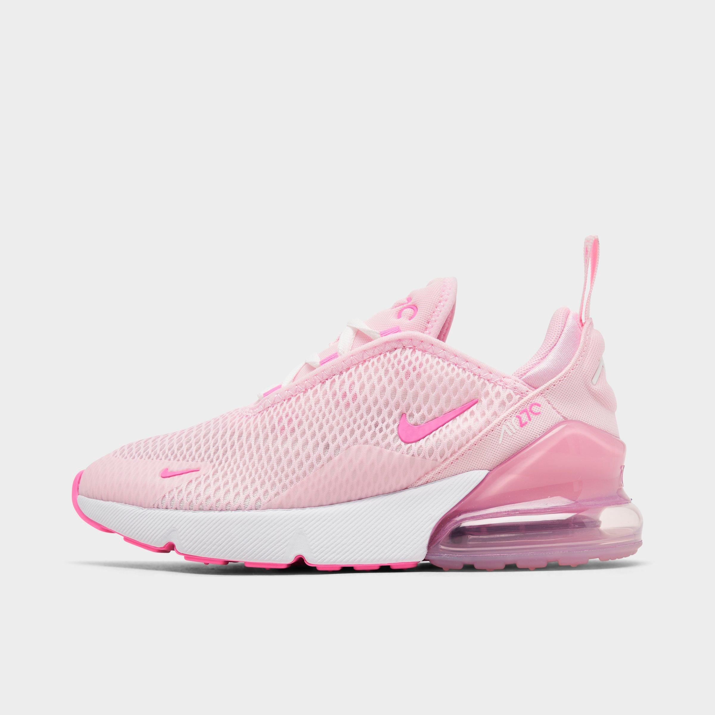 Nike Little Girls' Air Max 270 Casual Sneakers From Finish Line In Pink Foam/playful Pink/summit White