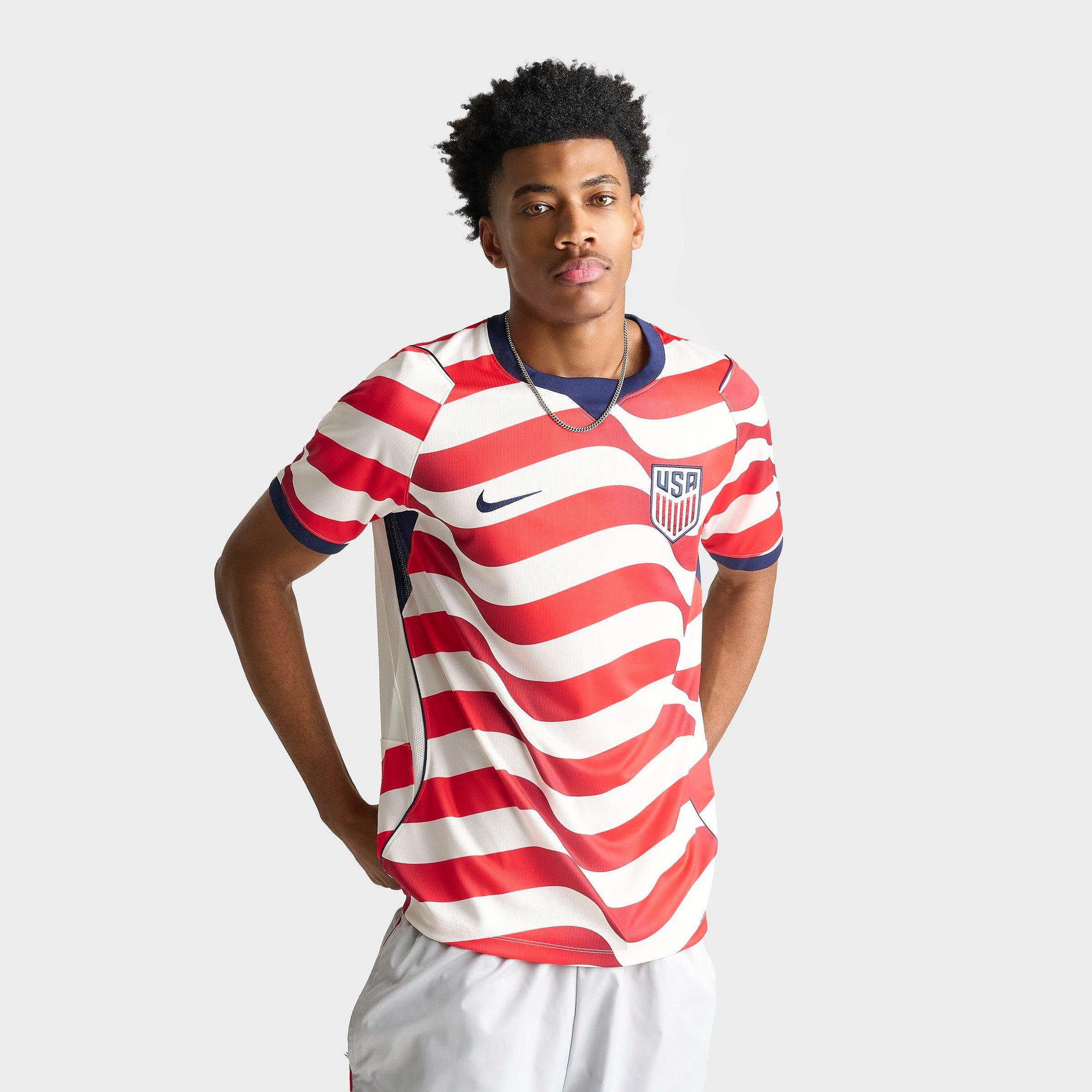 Nike Men's USA 26 Stadium Home Dri-FIT Replica Soccer Jersey in Sail/Midnight Navy Size: Small