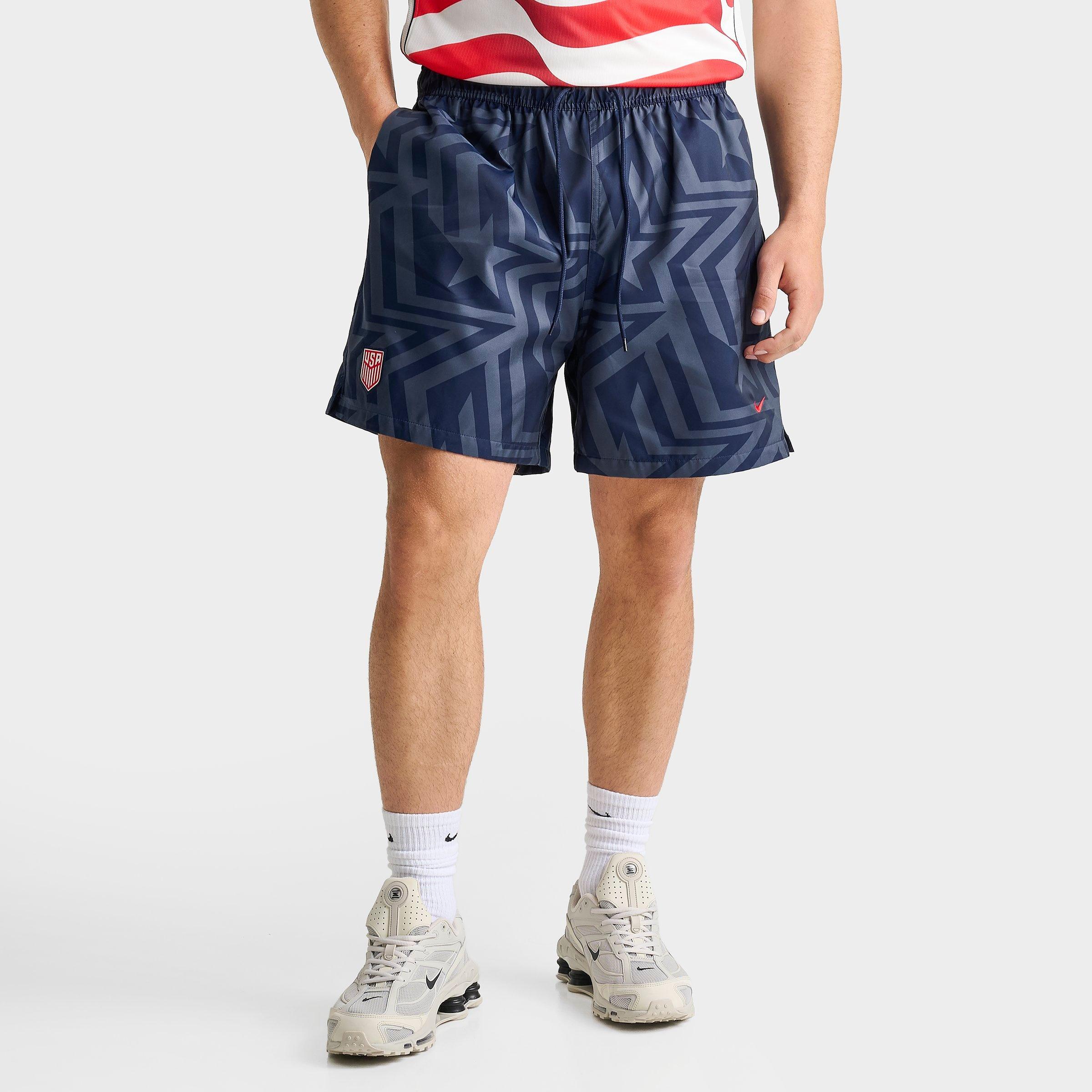 Nike Men's Club United States Soccer Flow Shorts in Midnight Navy/University Red Size: Small