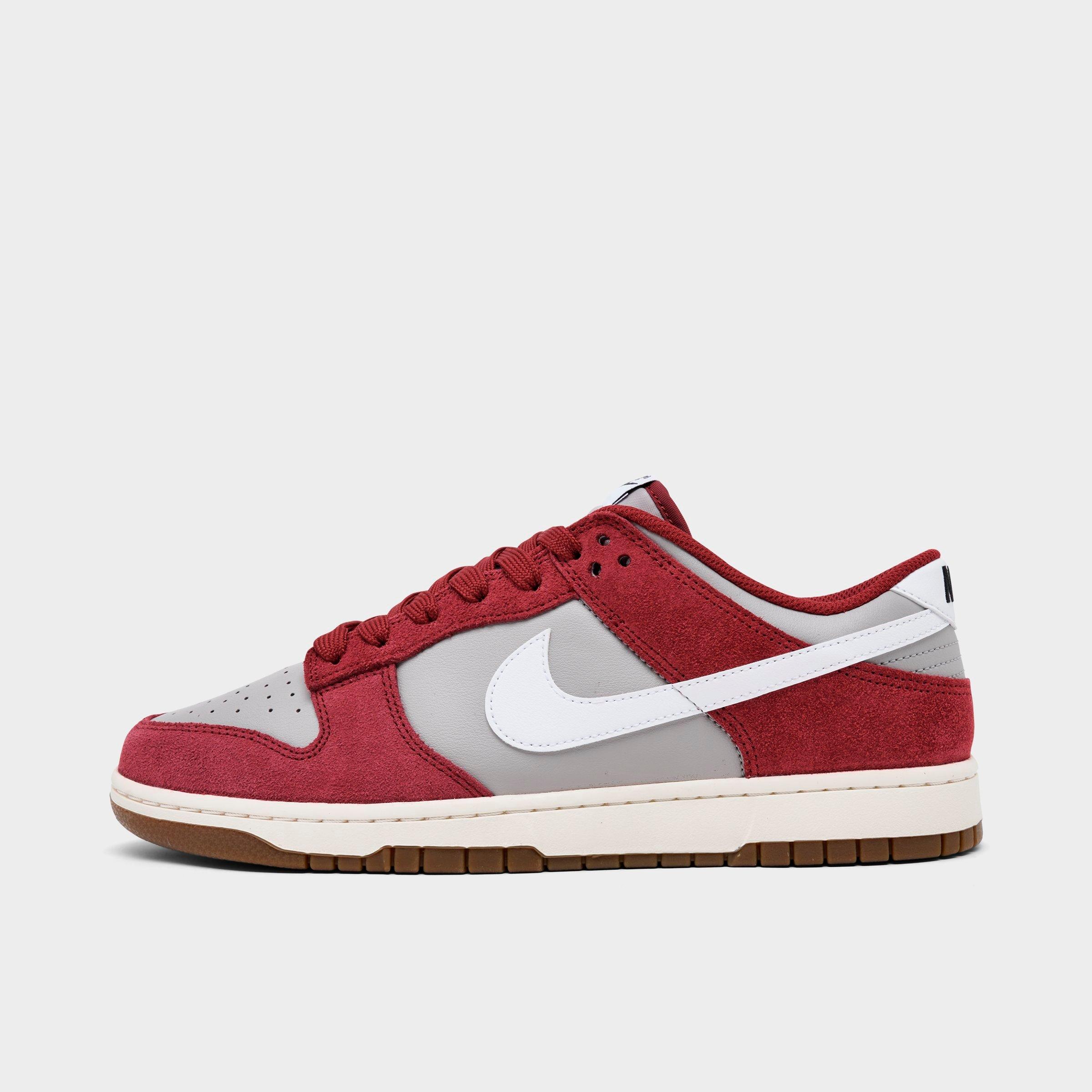 Nike Men's Dunk Low Retro SE Casual Shoes in College Grey/White/Team Red Size: 7.5