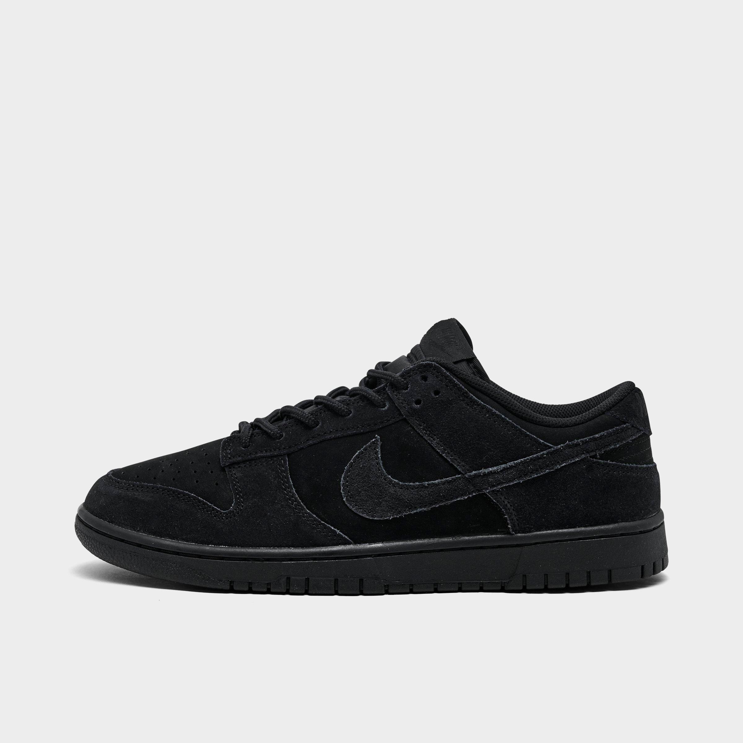 Nike Men's Dunk Low Retro SE Suede Casual Shoes in Black Size: 6.0