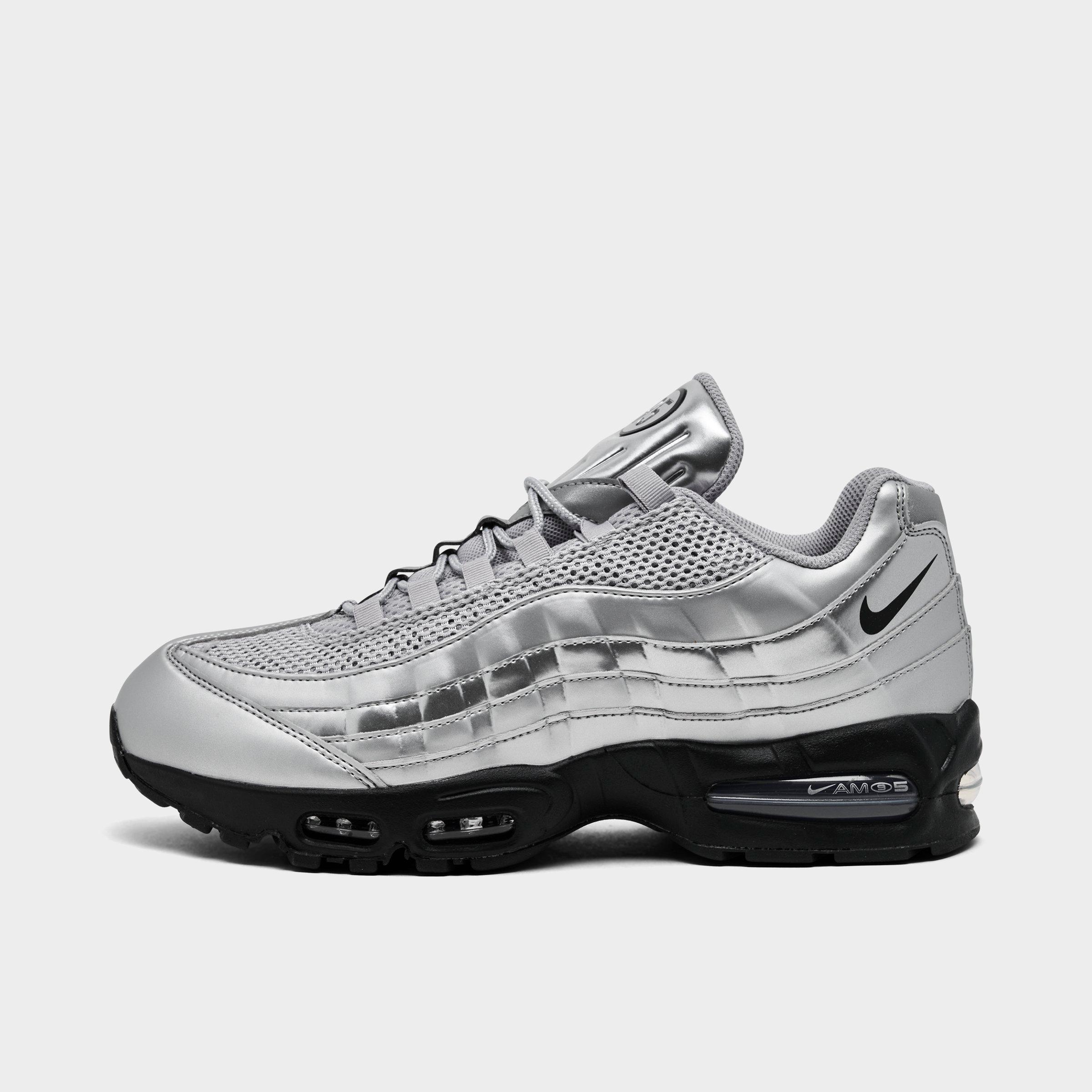 Nike Men's Air Max 95 Big Bubble Total 90 Casual Shoes in Metallic Silver/Black Size: 7.5