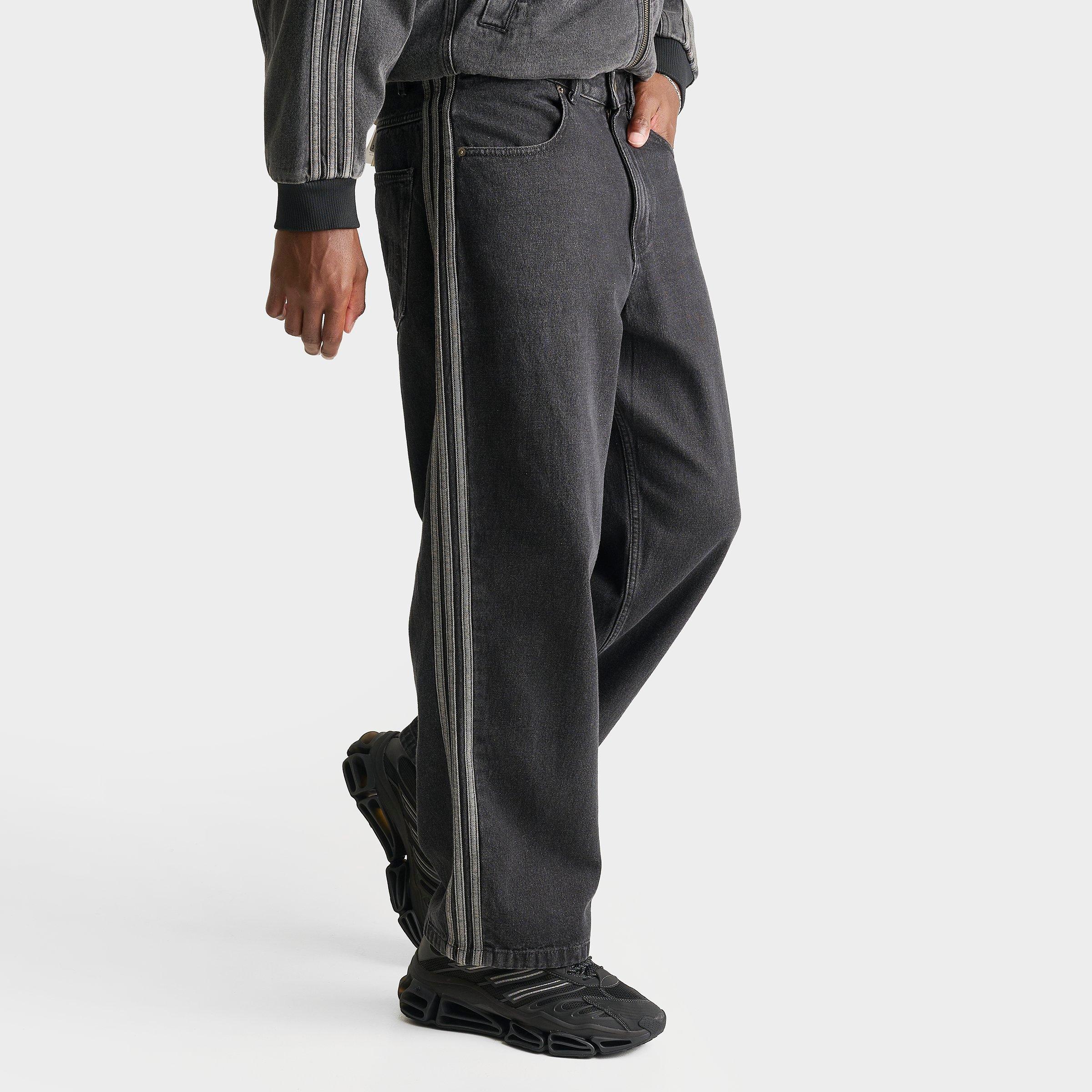 adidas Men's Originals SST Loose Denim Jeans in True Black Denim Size: 36