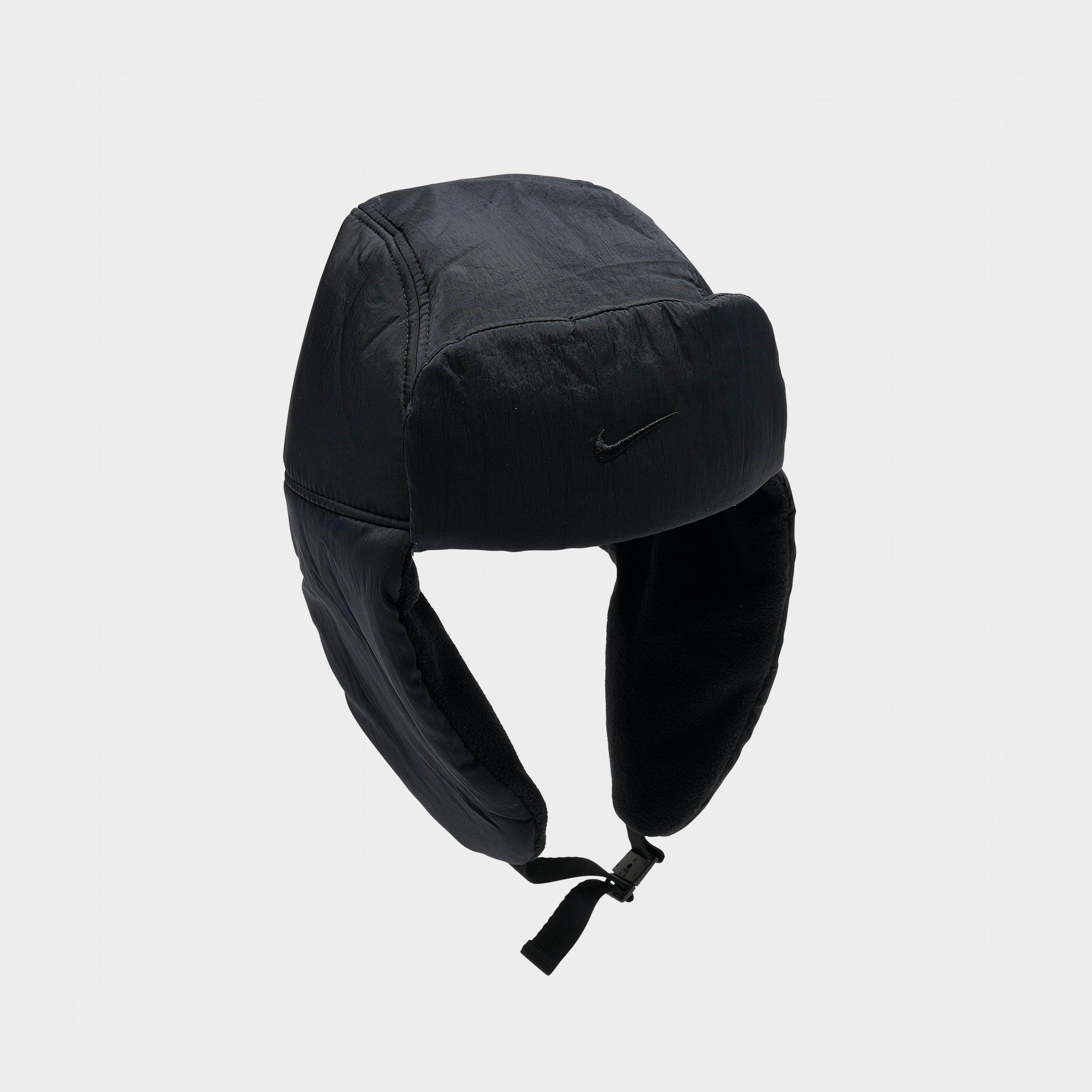 Nike Fly Unstructured Puffer Trapper Cap In Black