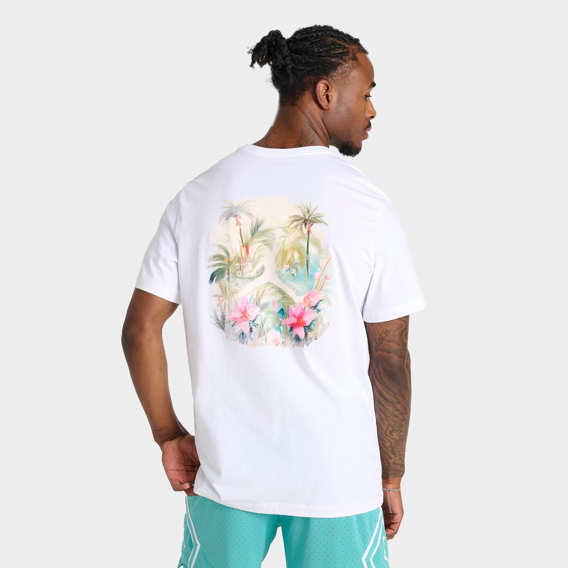 Jordan Men's Flight Essentials Poolside Graphic T-Shirt in White/White Size Small 100% Cotton