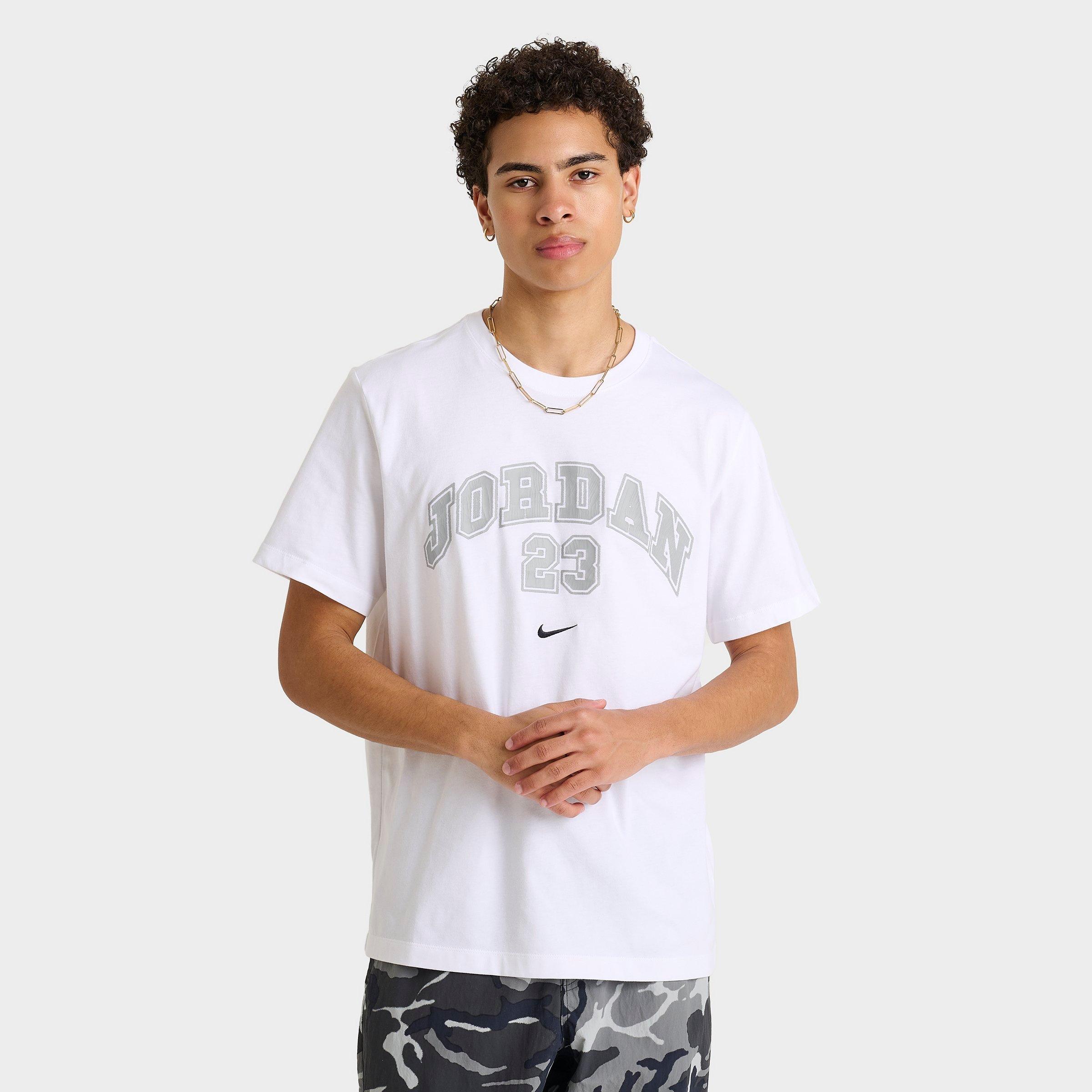 Jordan Men's MVP Vintage T-Shirt in White/Light Smoke Grey Size: Small