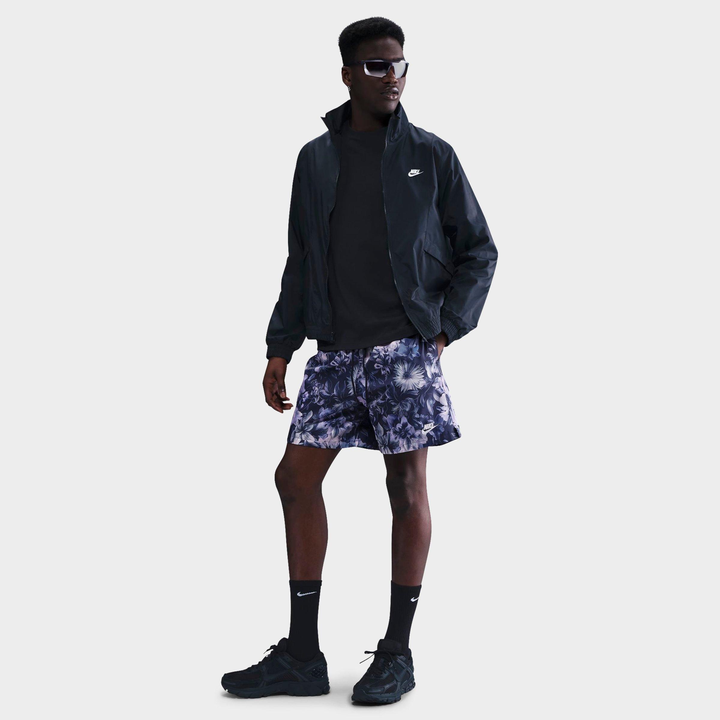 Nike Men's Club Printed Woven Flow Shorts in Midnight Navy/Psychic Blue Size: XS