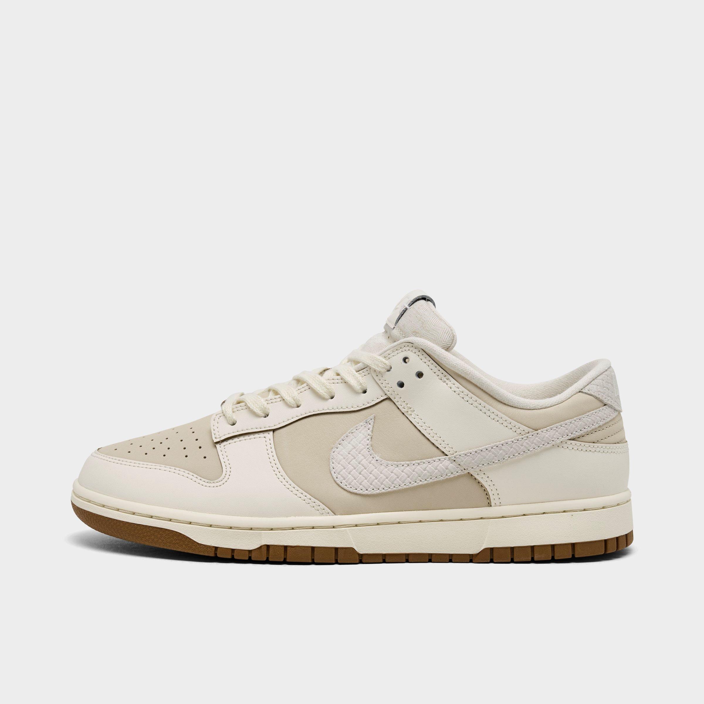 Nike Men's Dunk Low Retro Casual Shoes in Pearl White/Pale Ivory/Light British Tan Size: 7.5