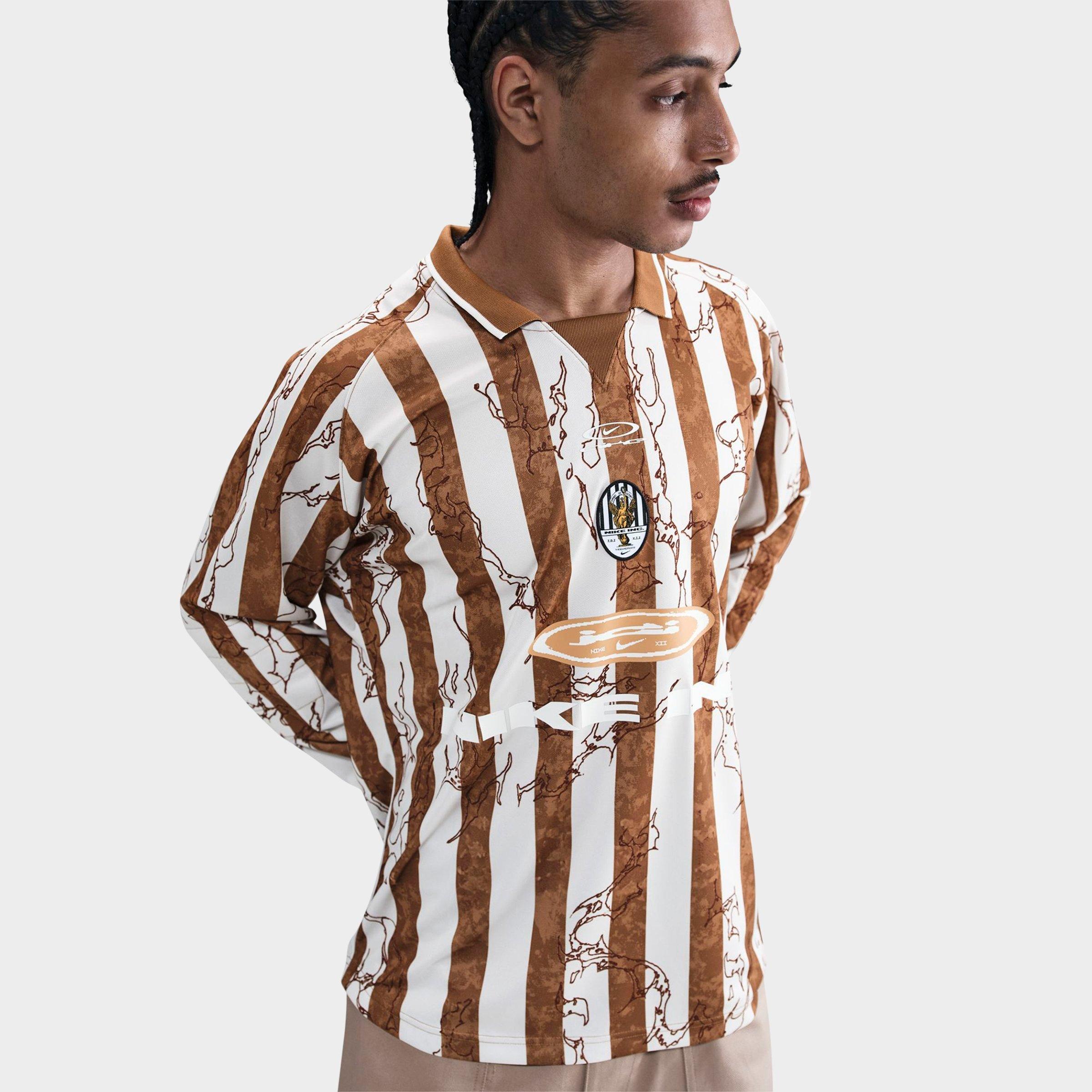 Nike Men's Air Victory Long-Sleeve Soccer Jersey Shirt in Beige/Light British Tan Size XL 100% Polyester/Fiber/Jersey Shirt