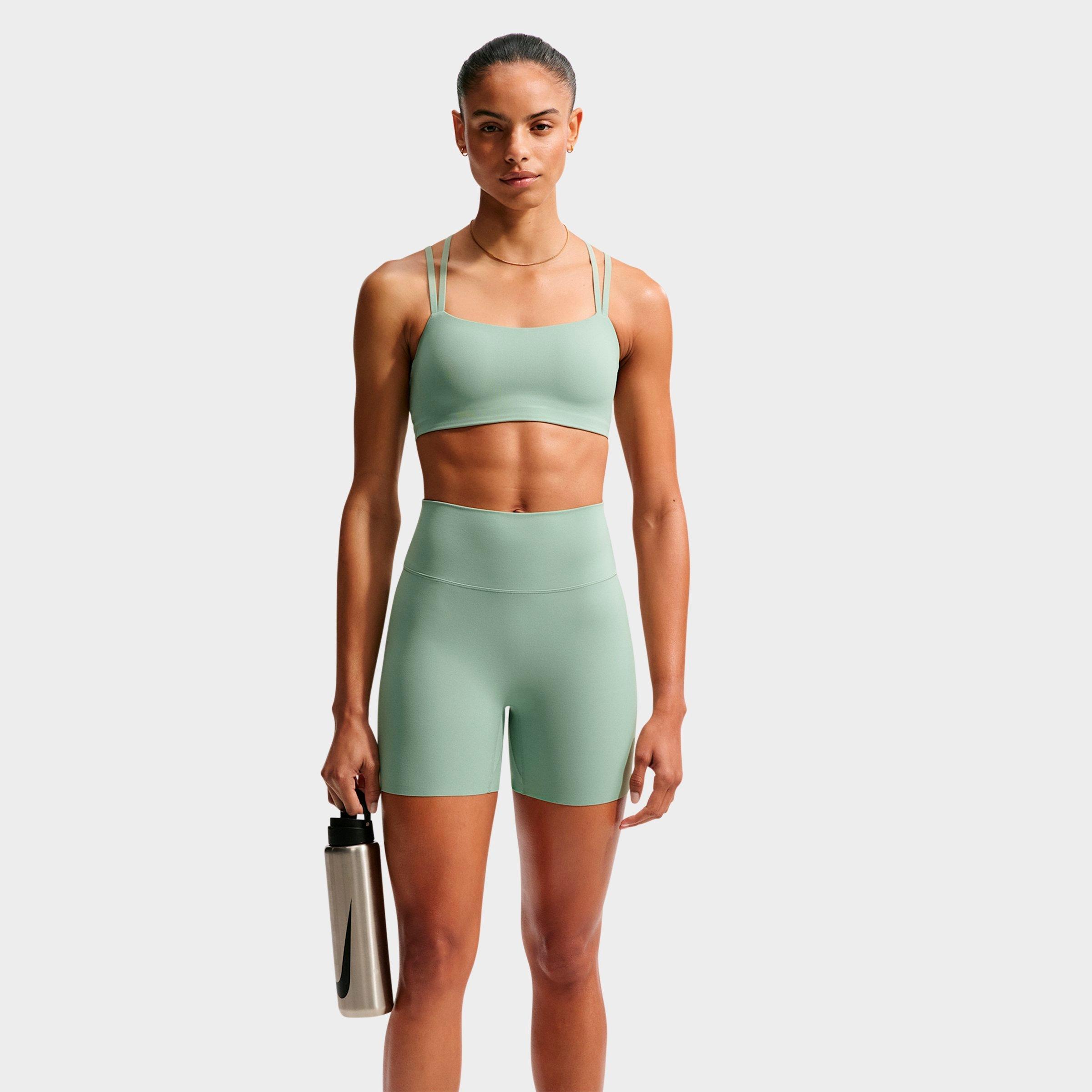 Nike Women's Zenvy Strappy Light Support Padded Sports Bra in Steam/White Size: Medium