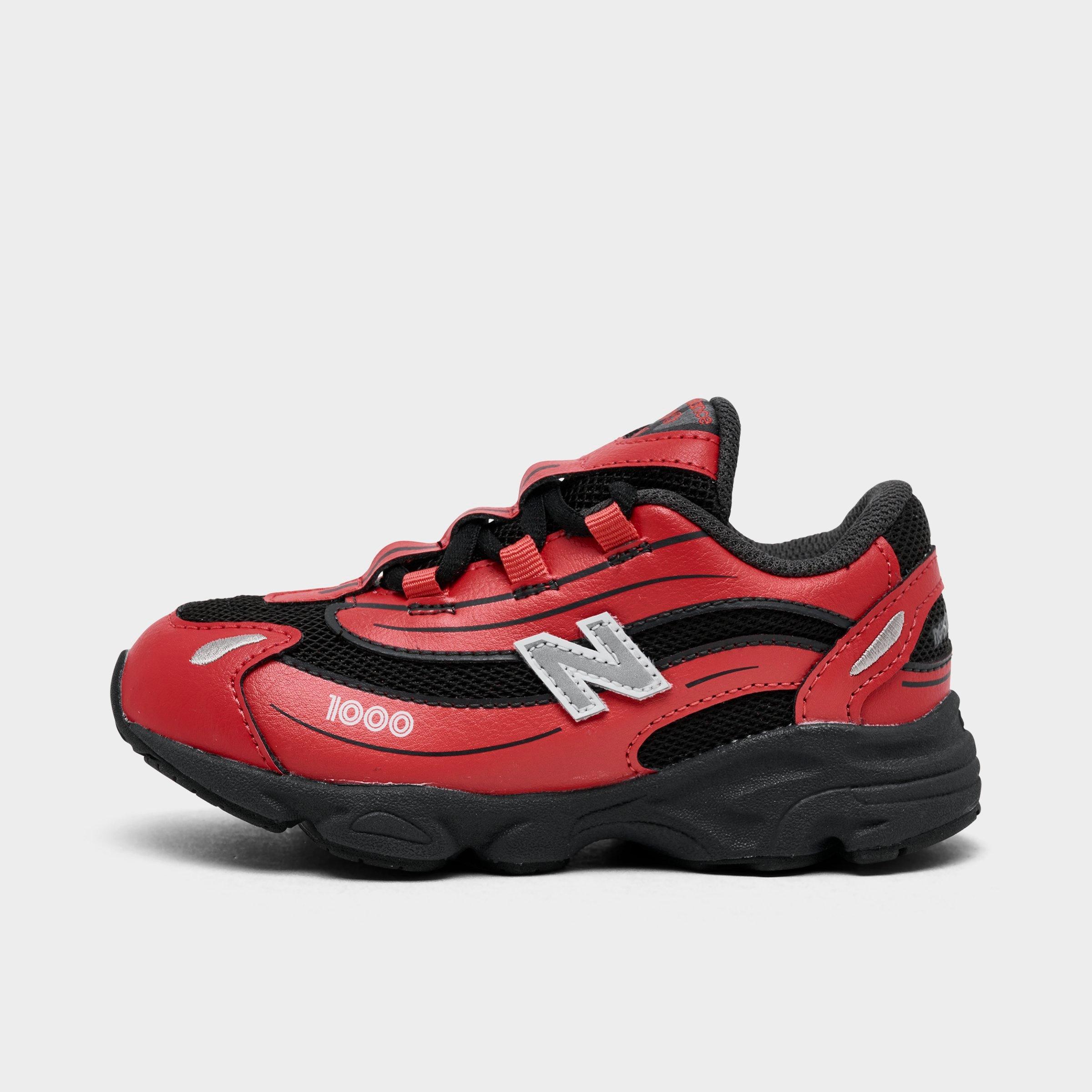 New Balance Kids' Toddler 1000 Casual Shoes in Red/Blast Red Size 7 Leather/Nylon/Suede