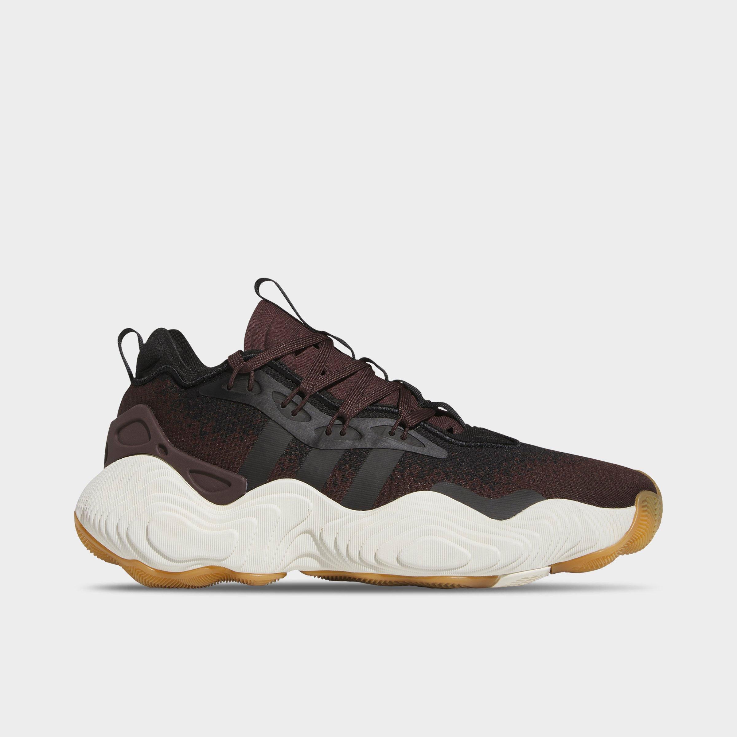 Shop Adidas Originals Adidas Trae Young 3 Low Basketball Shoes In Shadow Brown/black/off White