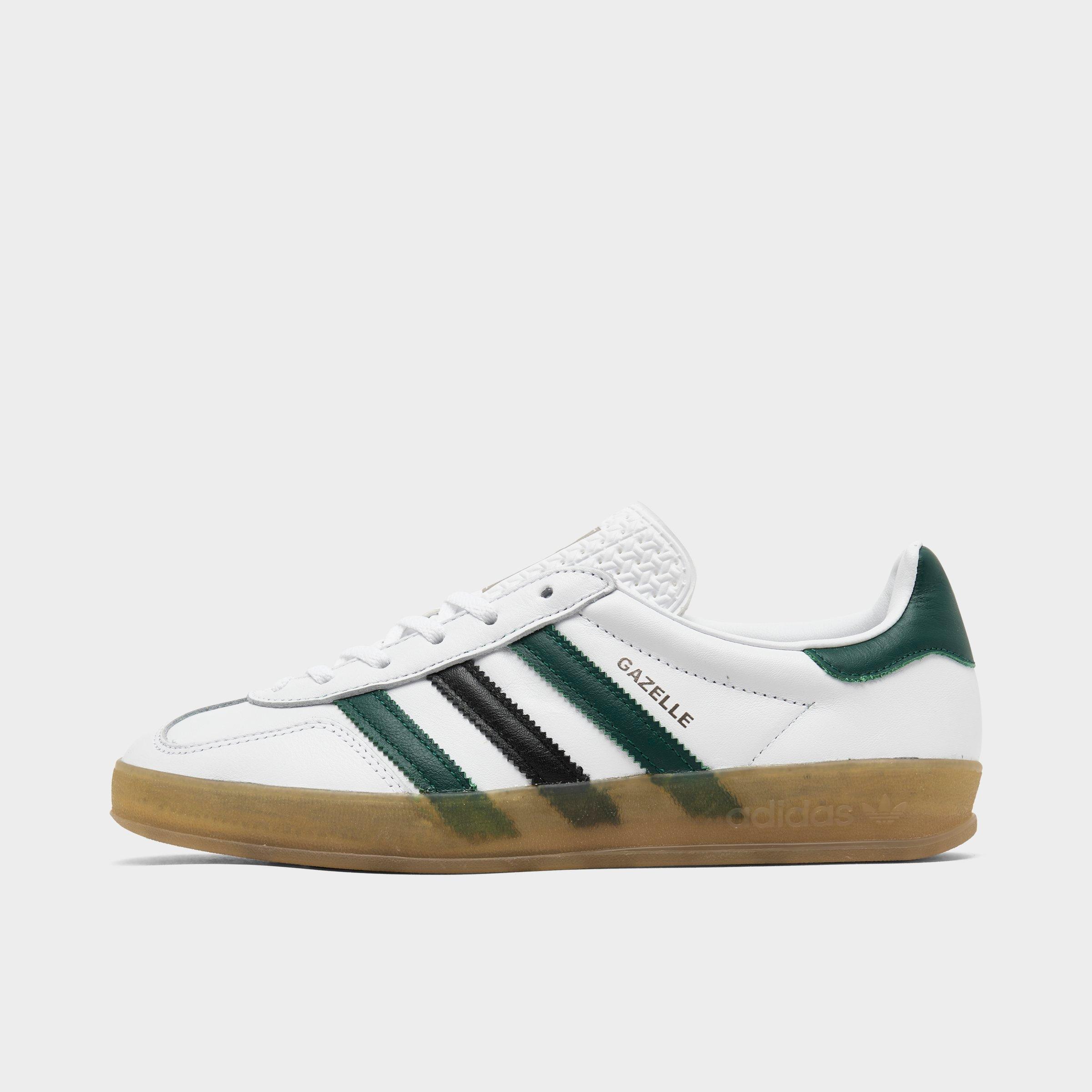 Adidas Women's Originals Gazelle Indoor Casual Shoes in Green/White/Cloud White Size 11.0 Suede