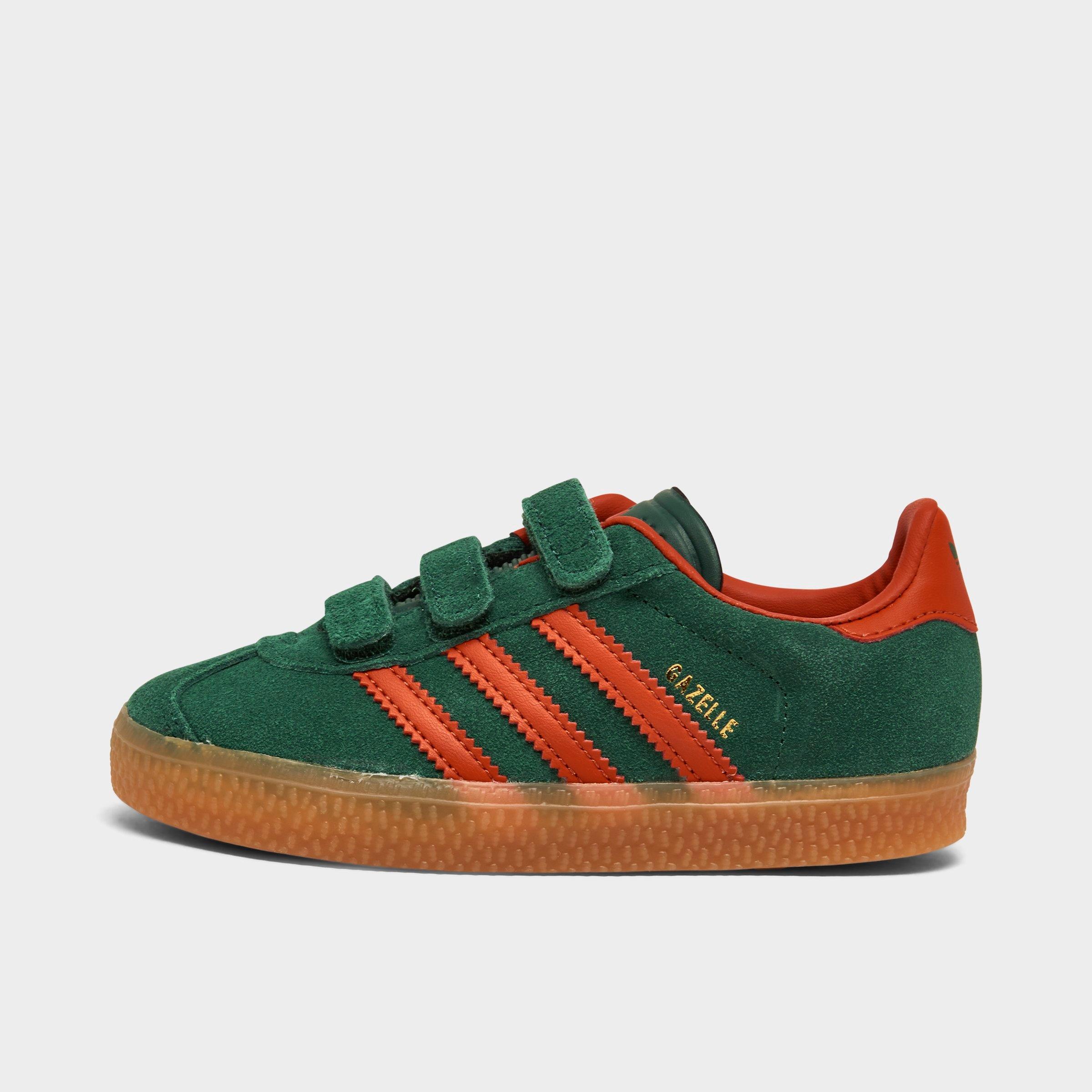 Adidas Originals Babies' Adidas Kids' Toddler Originals Gazelle Comfort Closure Casual Shoes In Collegiate Green/preloved Red/gum