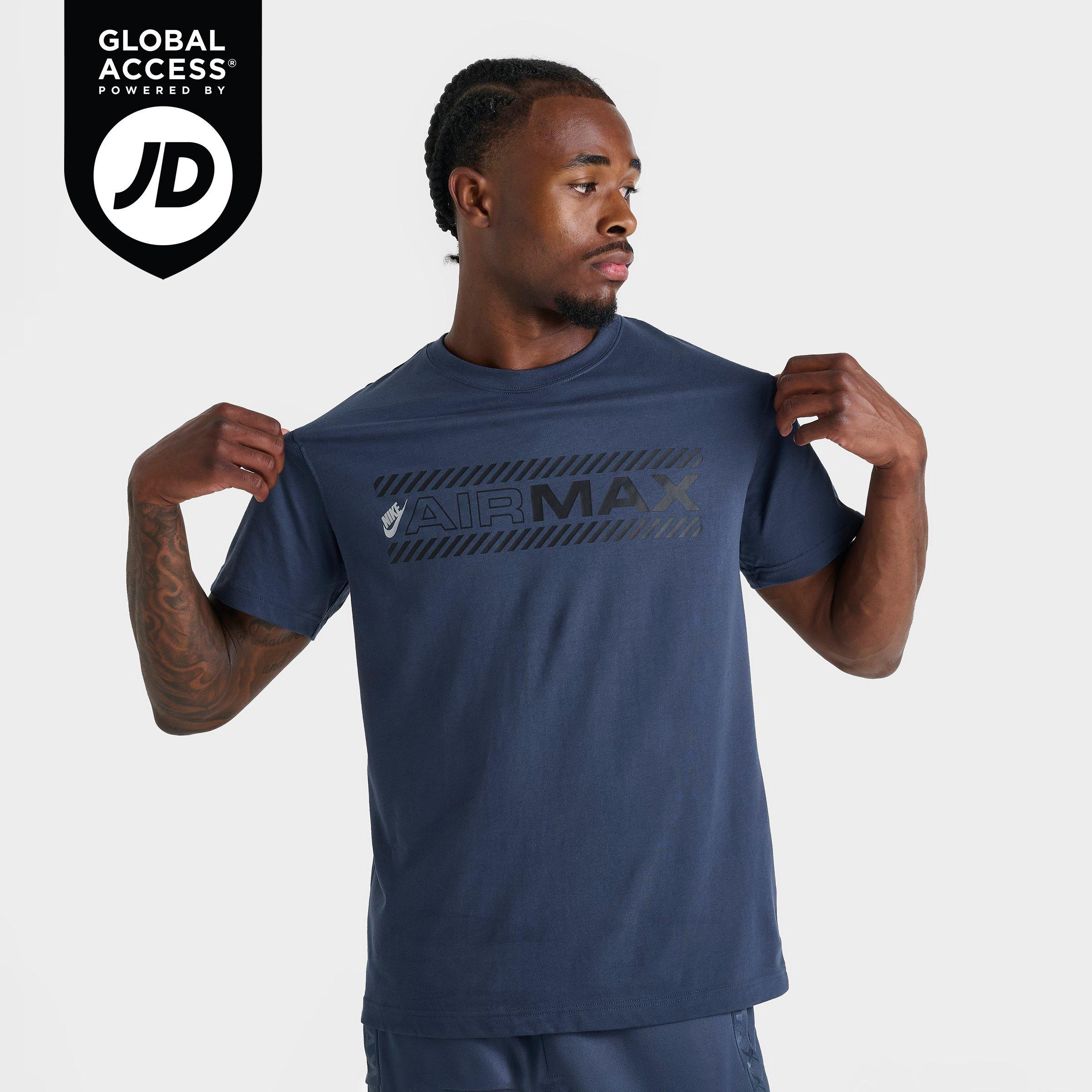 Nike Men's Air Max Graphic Logo T-Shirt in Thunder Blue Size: XS