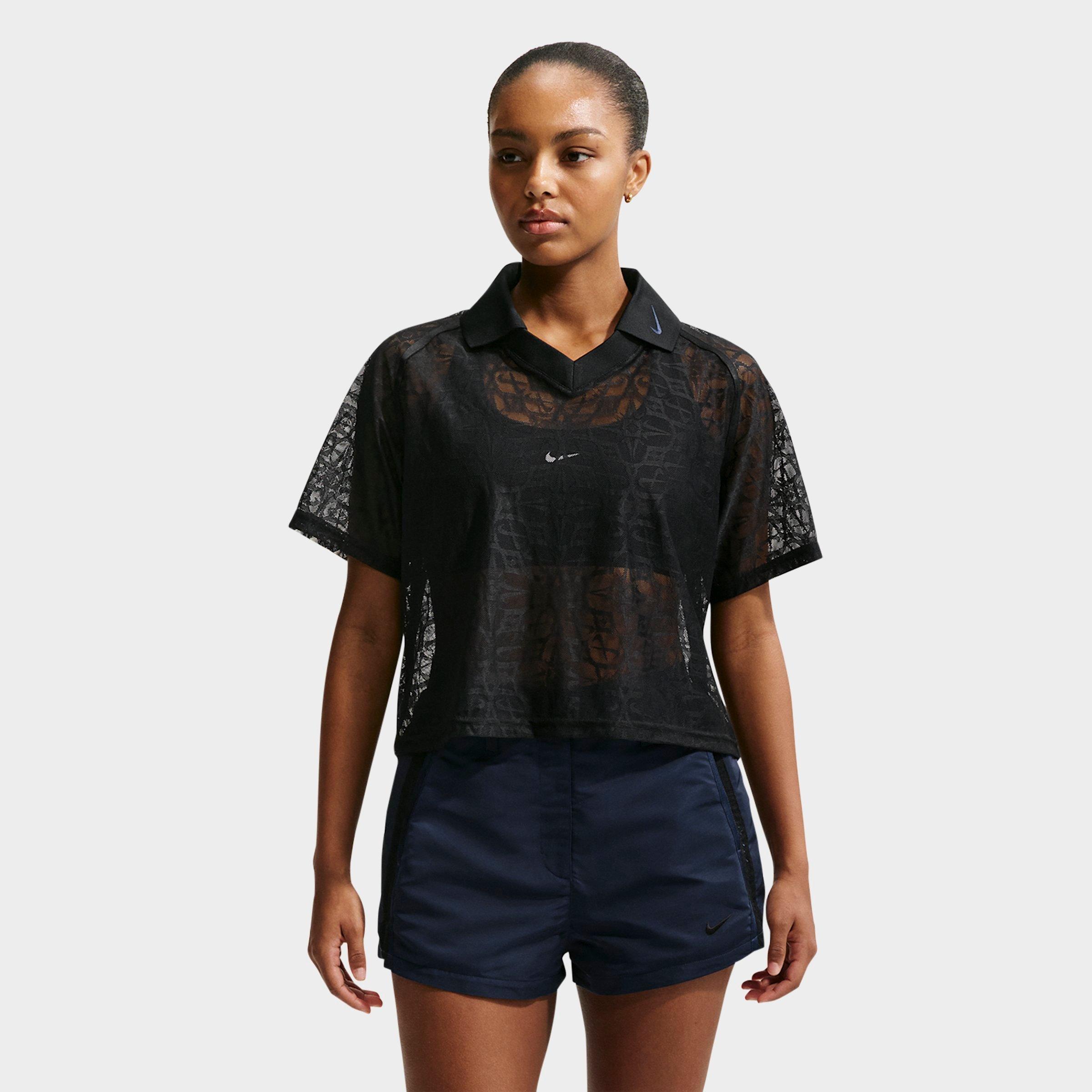 Nike Women's Sportswear Loose Lace Polo Jersey Top