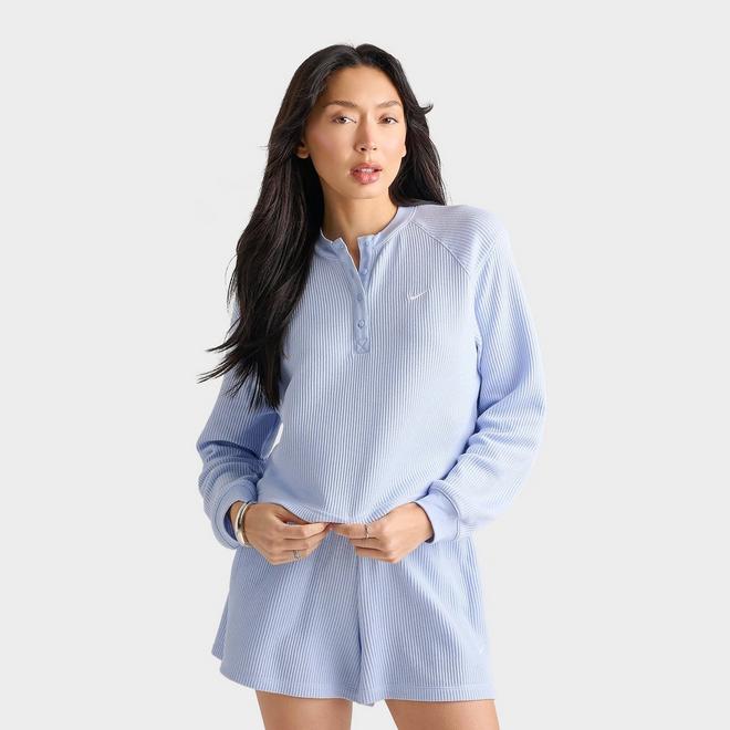 Women's Nike Sportswear Chill Waffle Oversized Long-Sleeve Henley Top