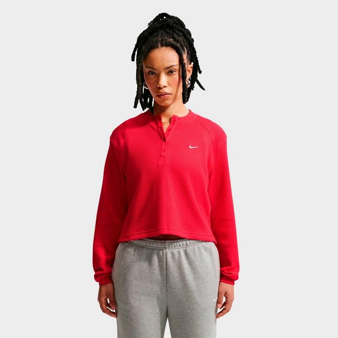 Women's Nike Sportswear Chill Waffle Oversized Long-Sleeve Henley Top