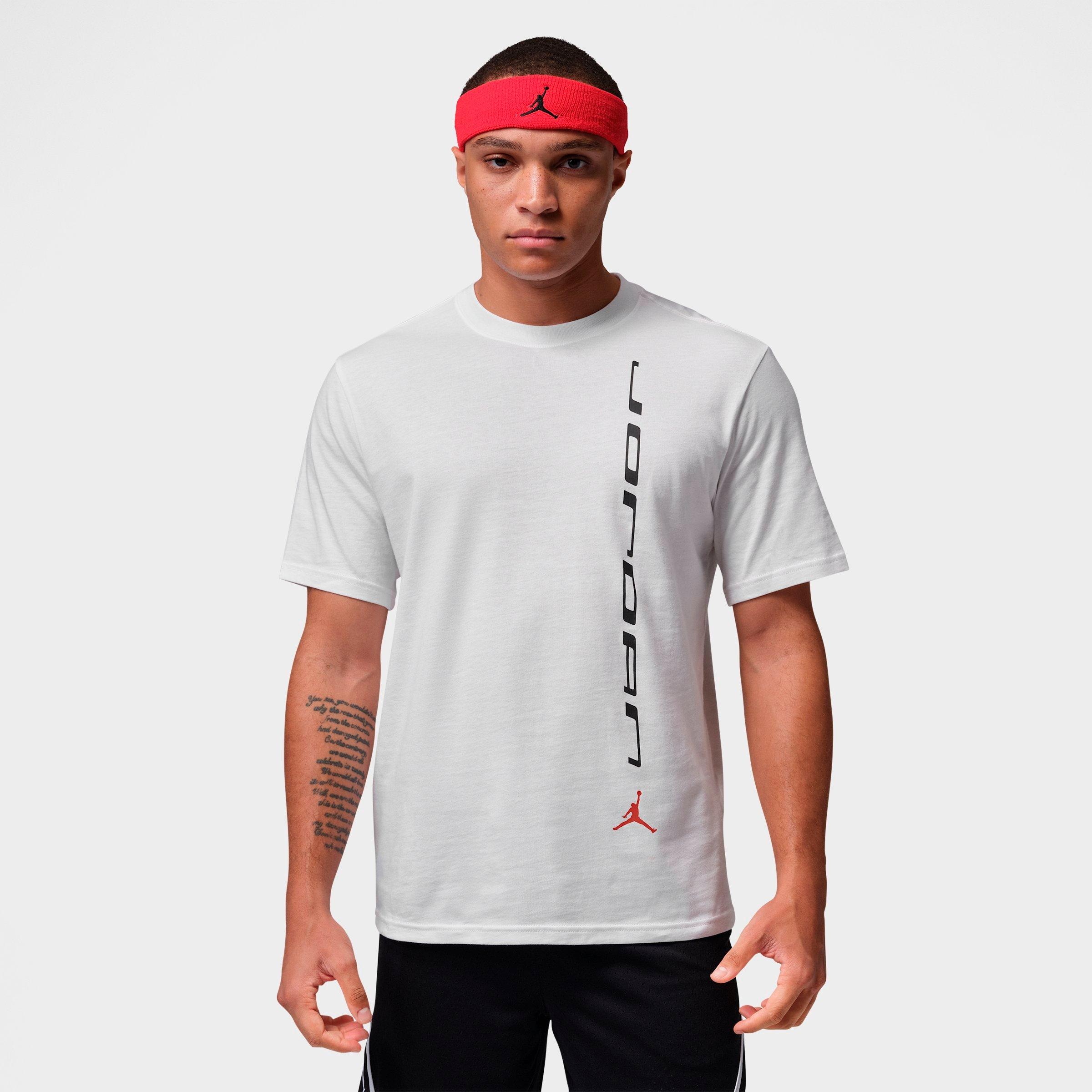 Nike Men's Jordan Sport Dri-FIT T-Shirt in White/Black/University Red Size: XS